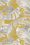 Mustard Yellow Exotic Tropical Rug Yellow
