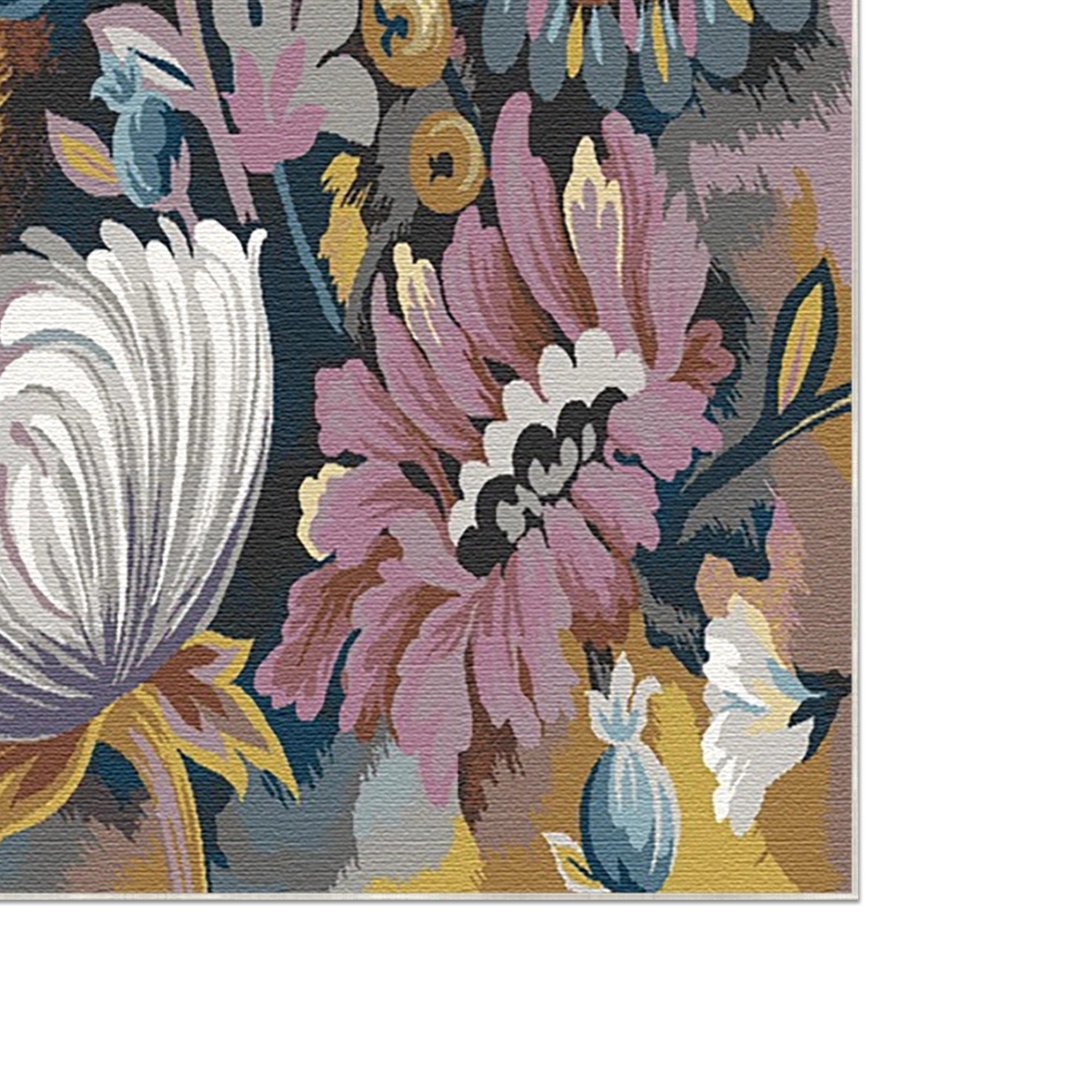 Vibrant Painterly Bloom Rug