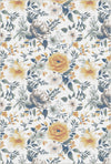 Distressed Pastel Garden White Rug Multi