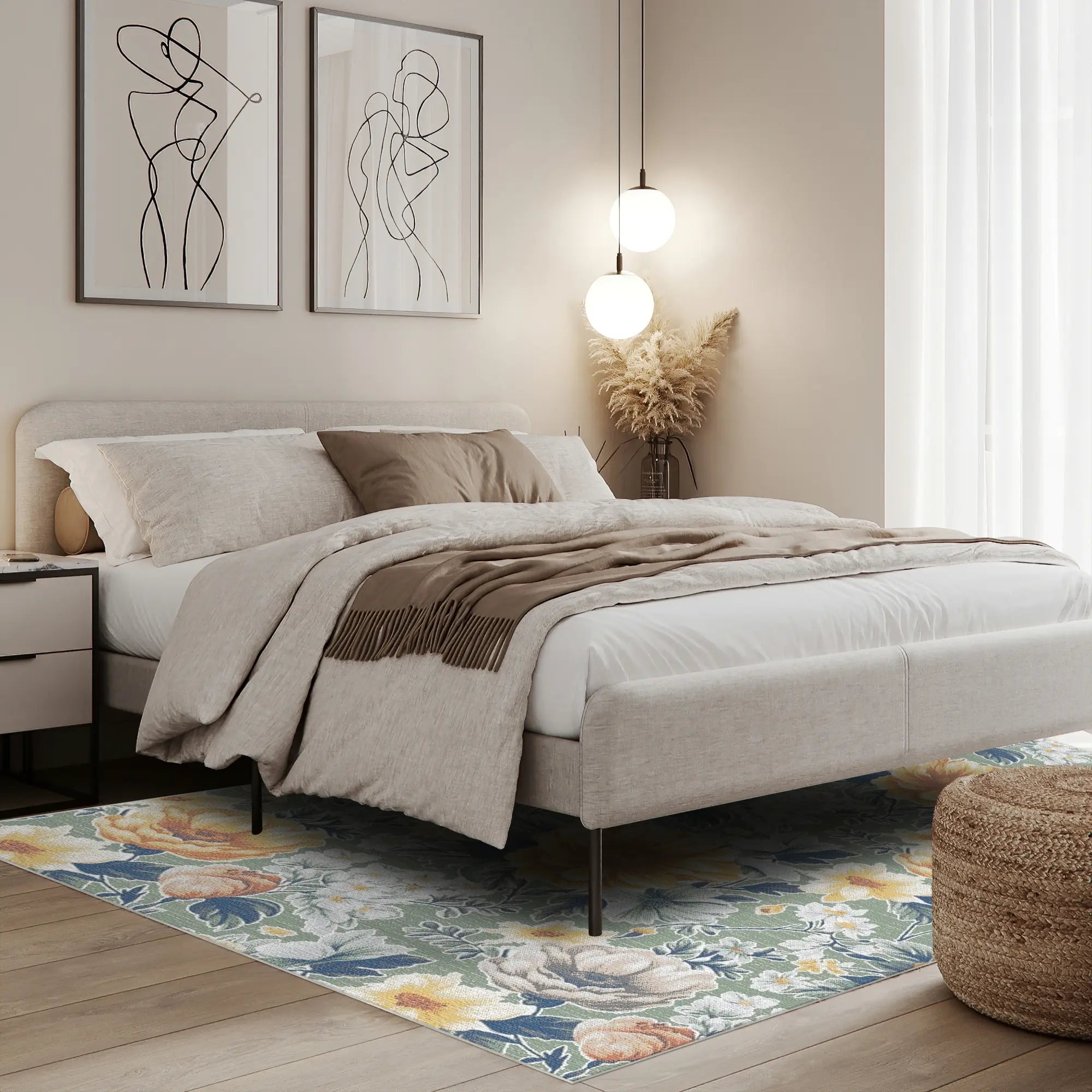 Sage Amber Meadow Botanical Rug