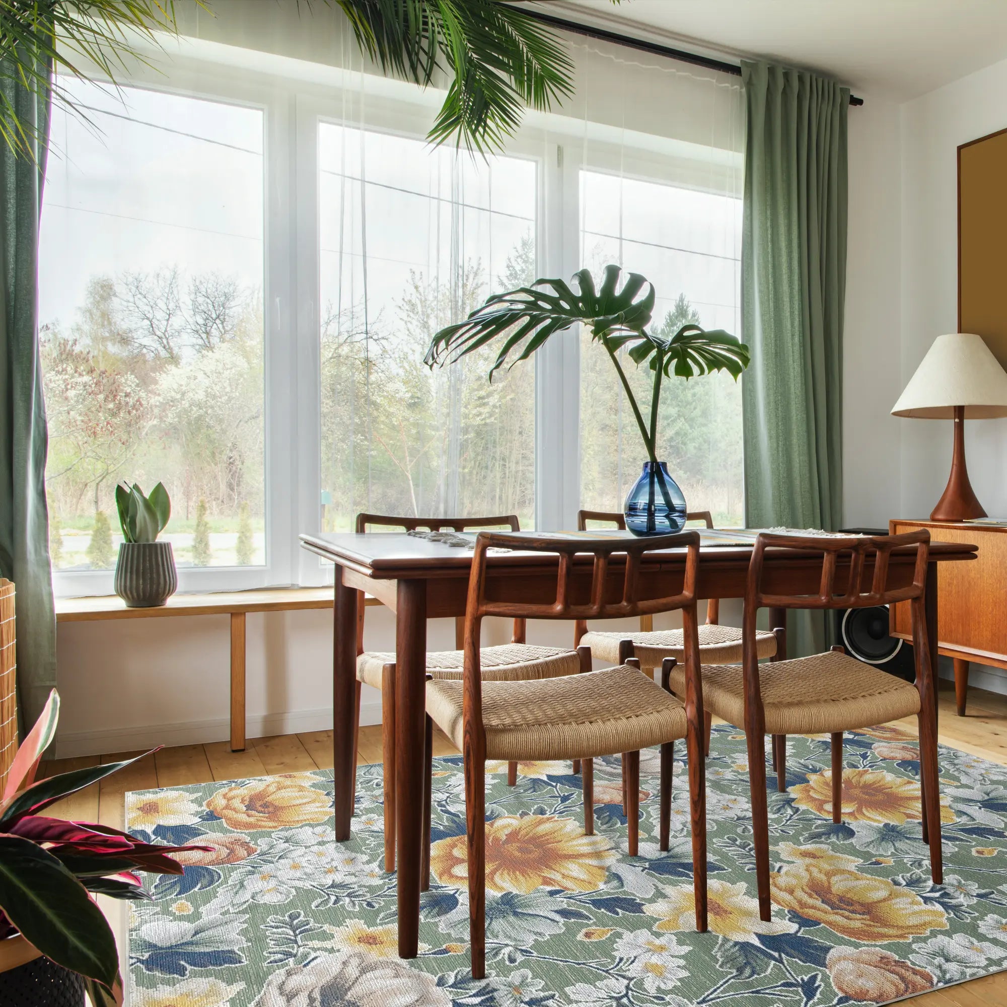 Sage Amber Meadow Botanical Rug
