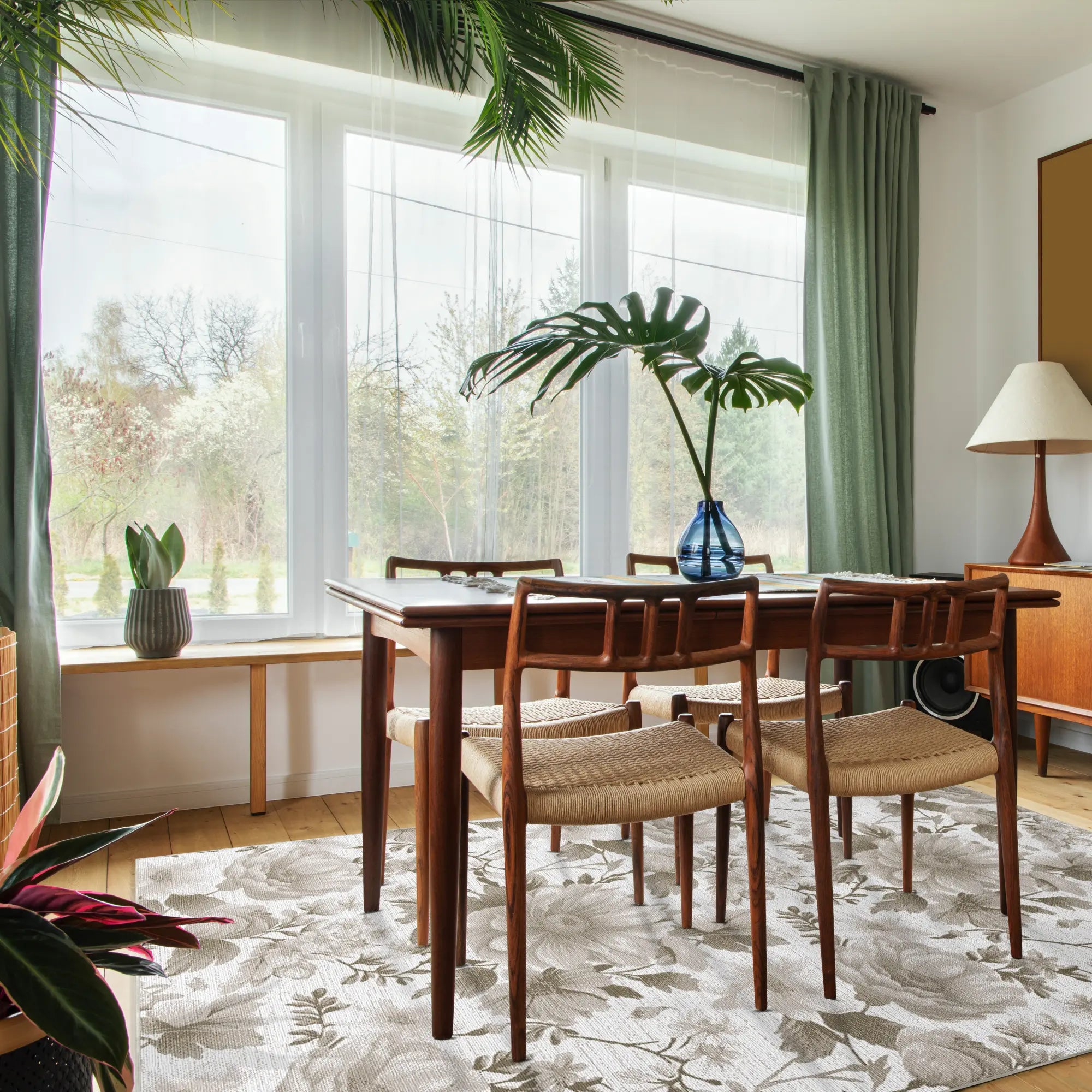 Beige Serenity Botanical Rug
