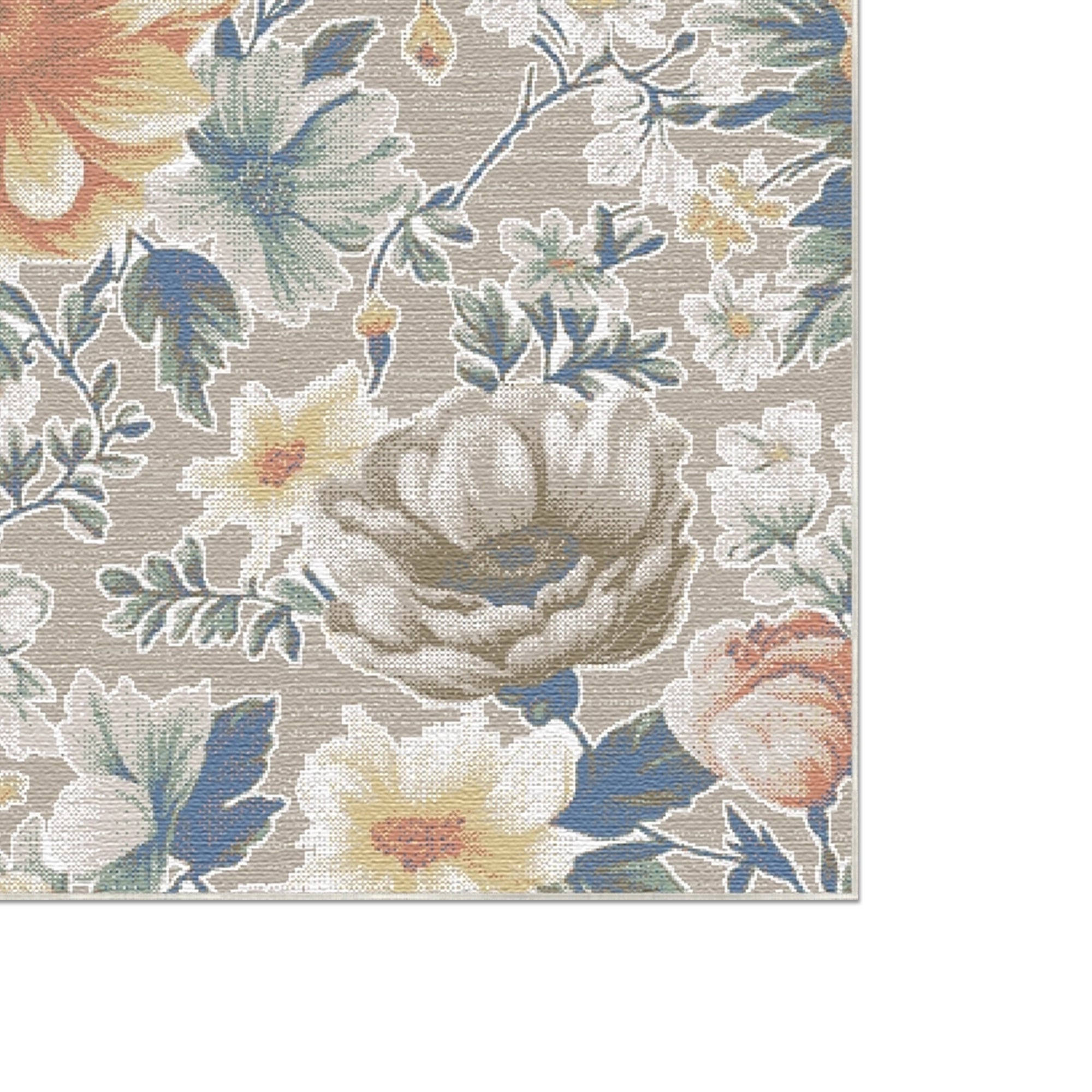 Golden Sand Meadow Botanical Rug