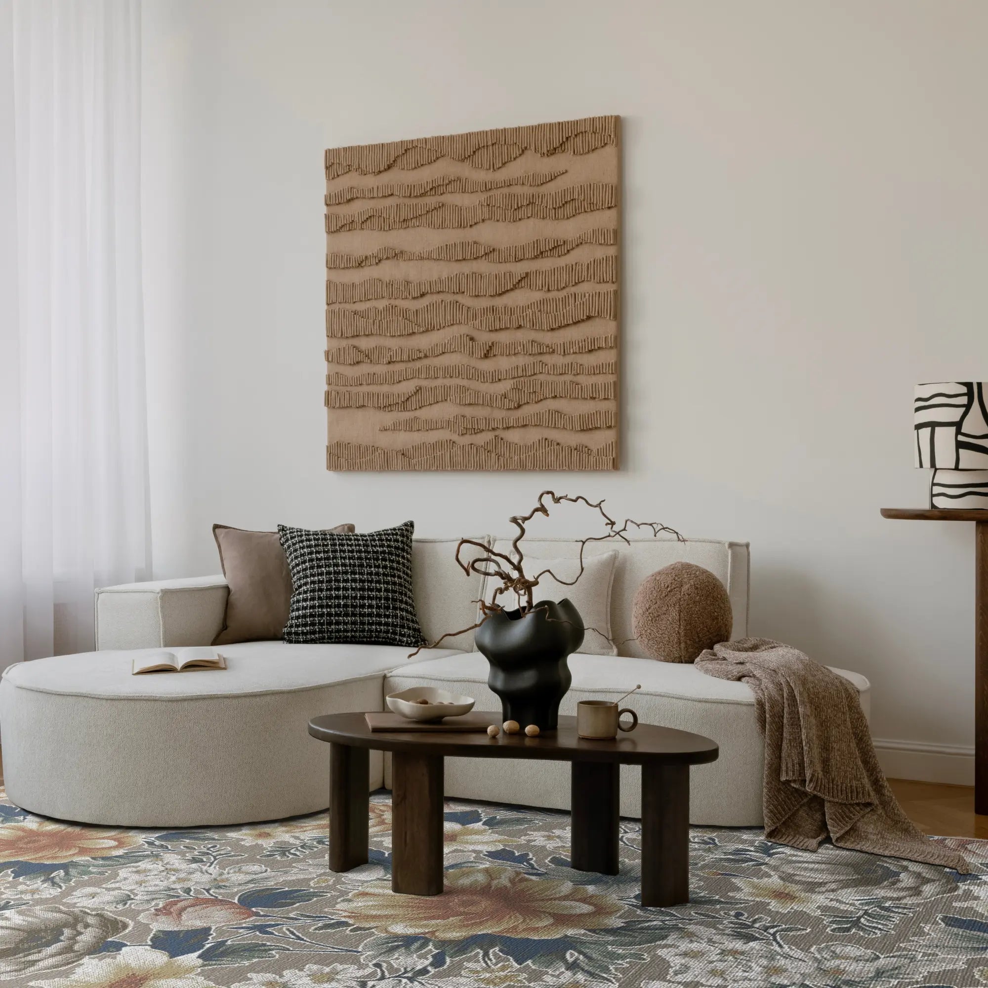 Golden Sand Meadow Botanical Rug
