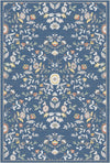 Sapphire Bloom Medallion Rug Navy Blue