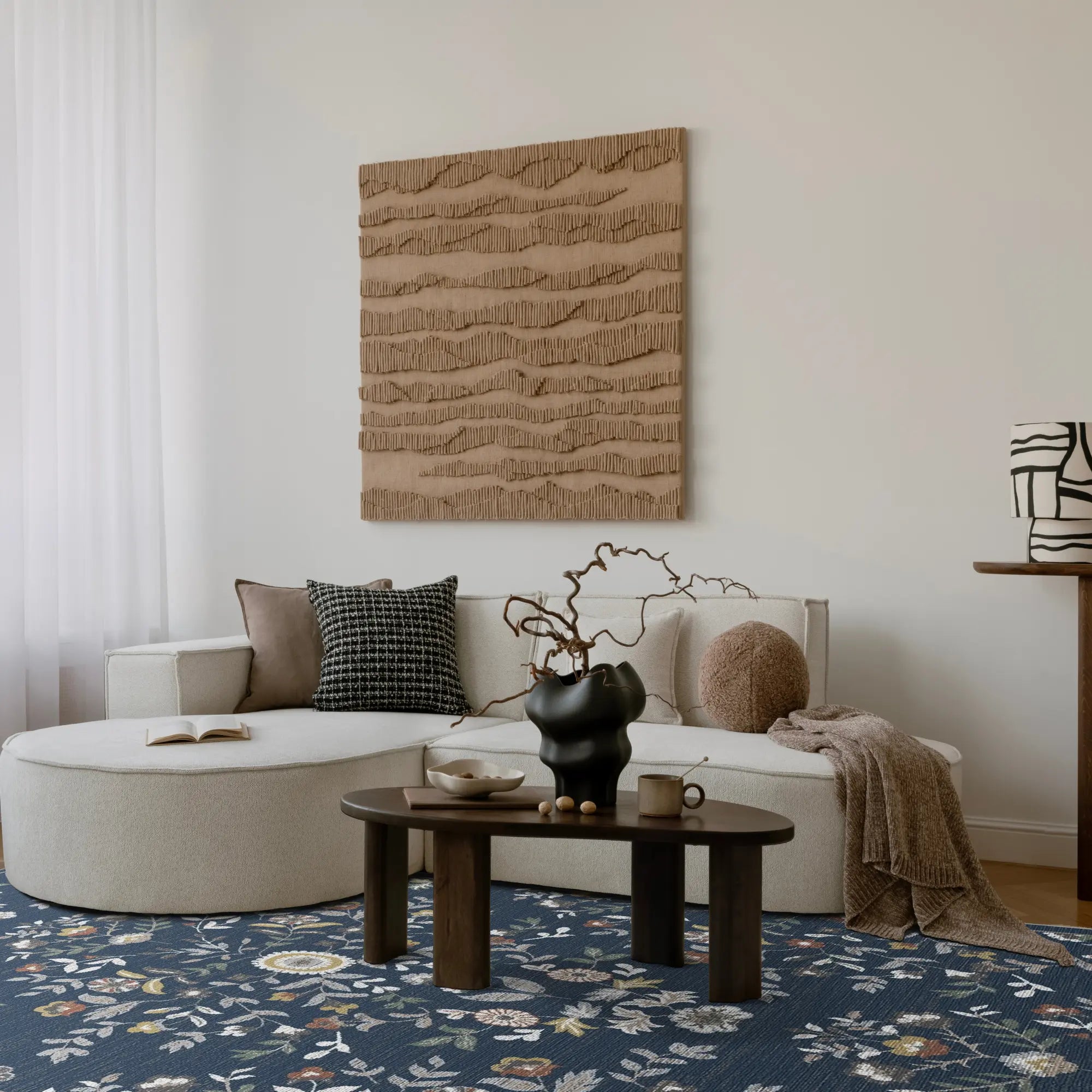 Sapphire Bloom Medallion Rug