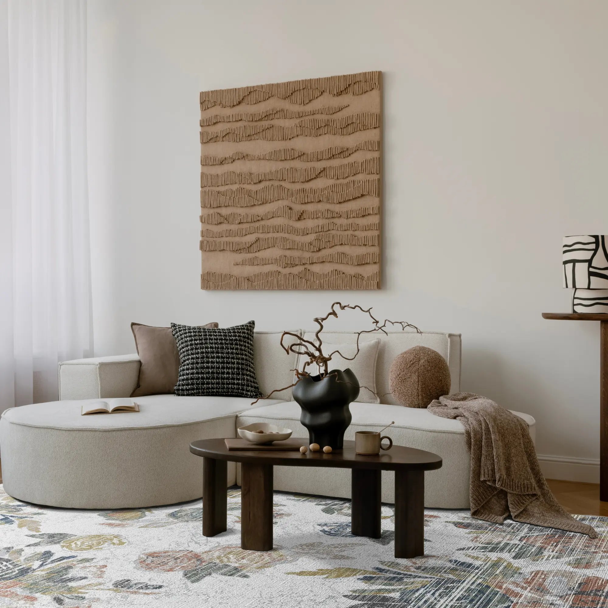 Vintage Painterly Floral Rug