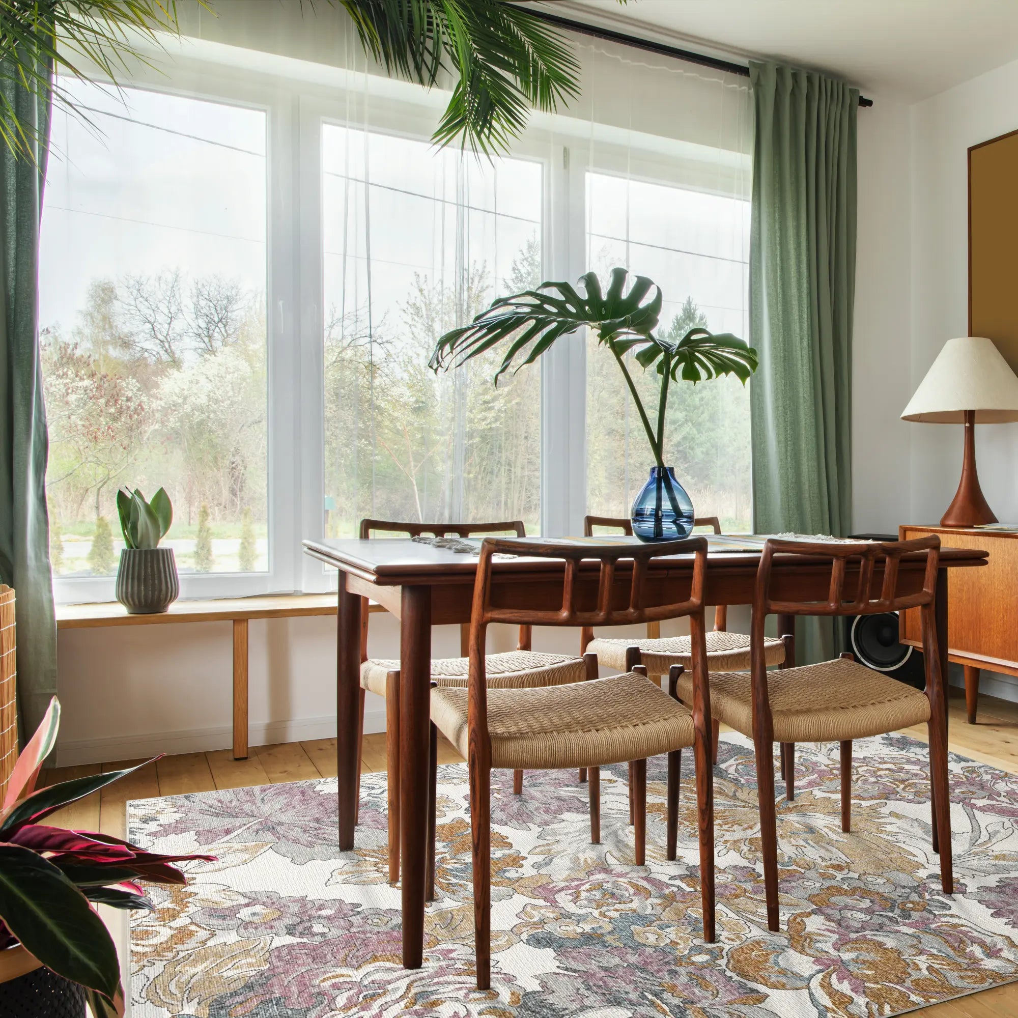 Mauve Heritage Floral Rug