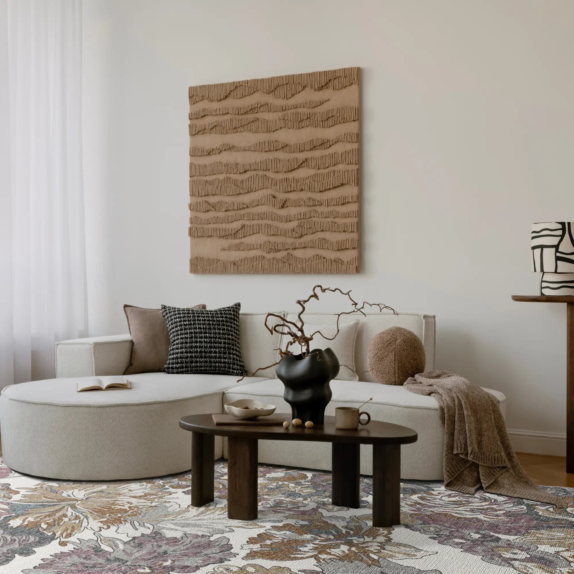 Mauve Heritage Floral Rug