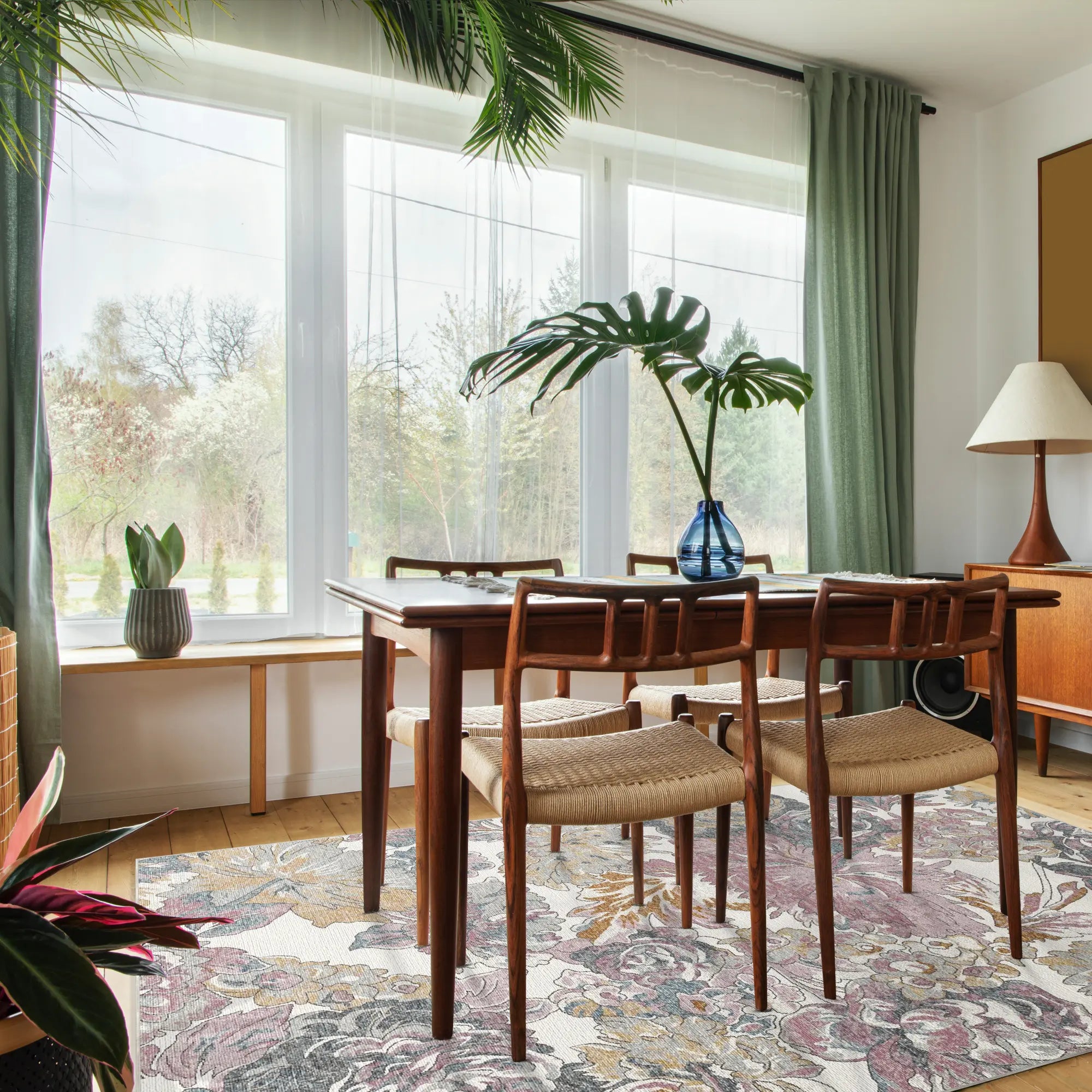 Roseate Heritage Floral Rug