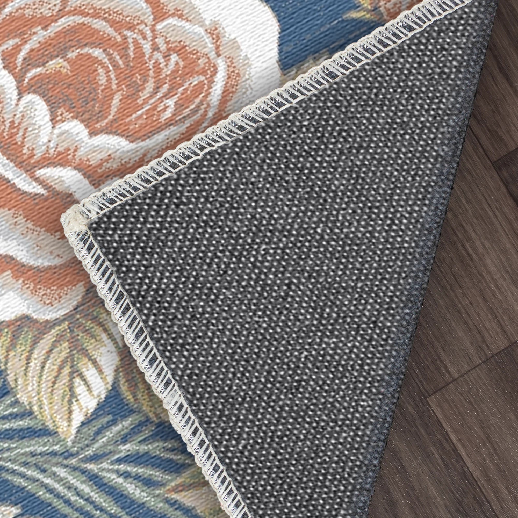 Sapphire Nocturne Floral Rug