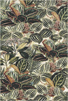 Green Tropical Leaf Botanical Rug Green