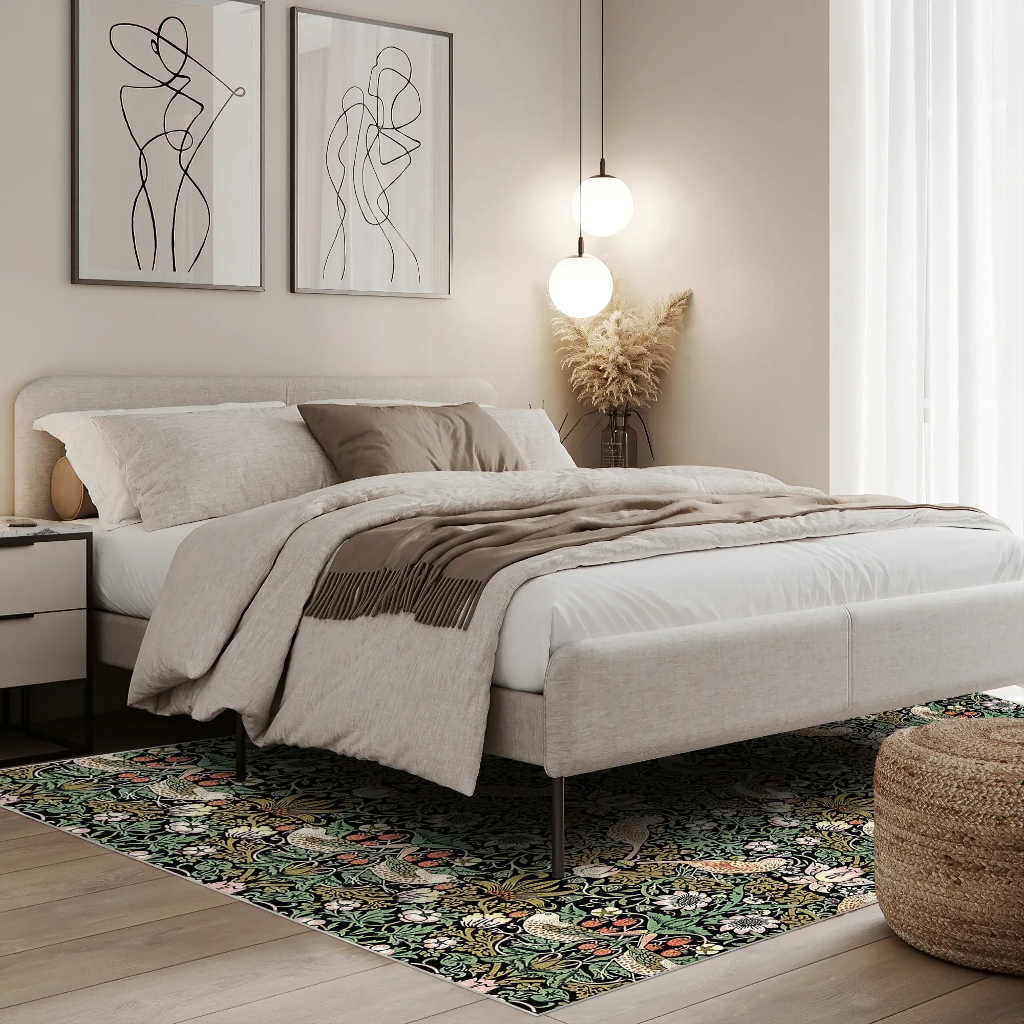 Obsidian Heritage Bird Rug