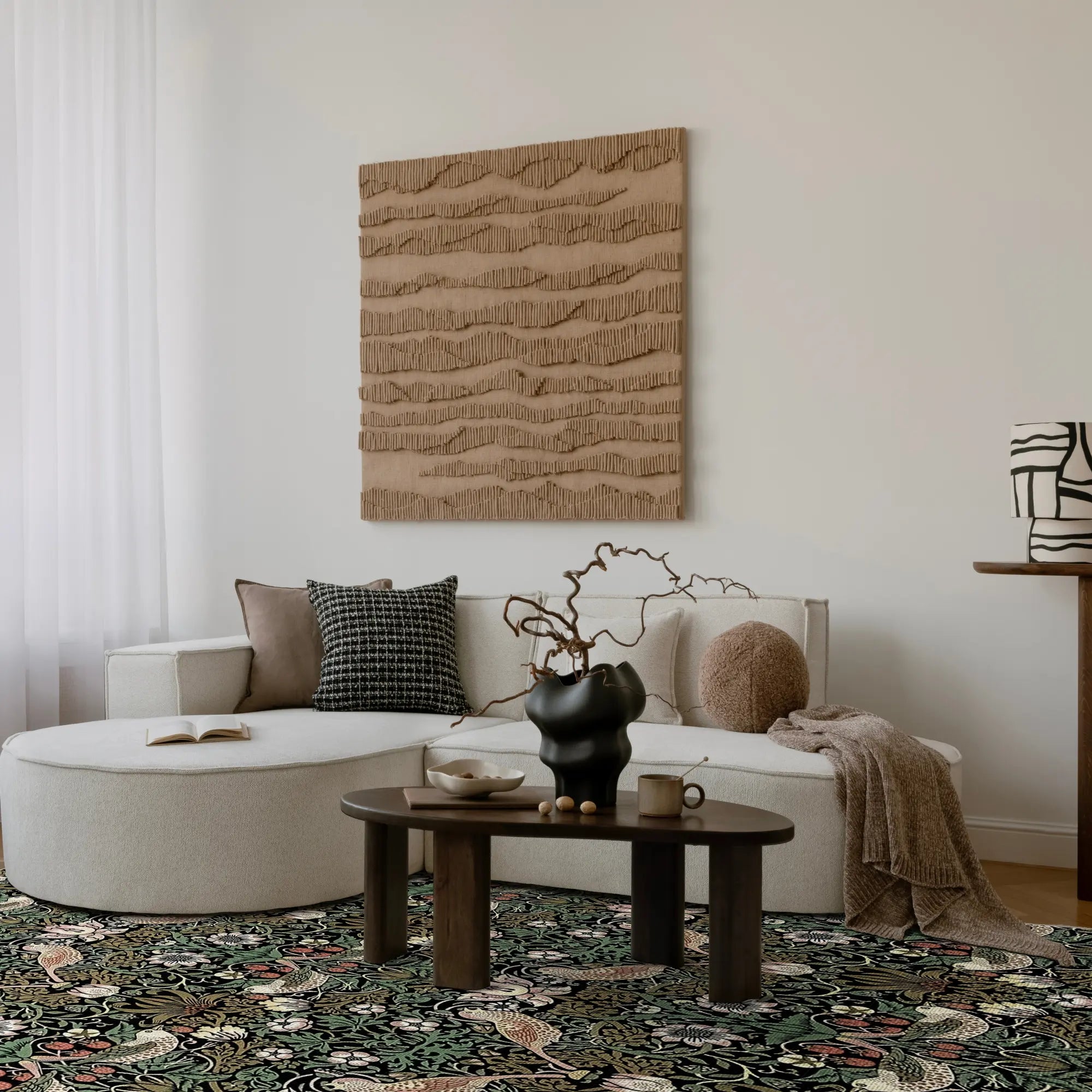 Obsidian Heritage Bird Rug