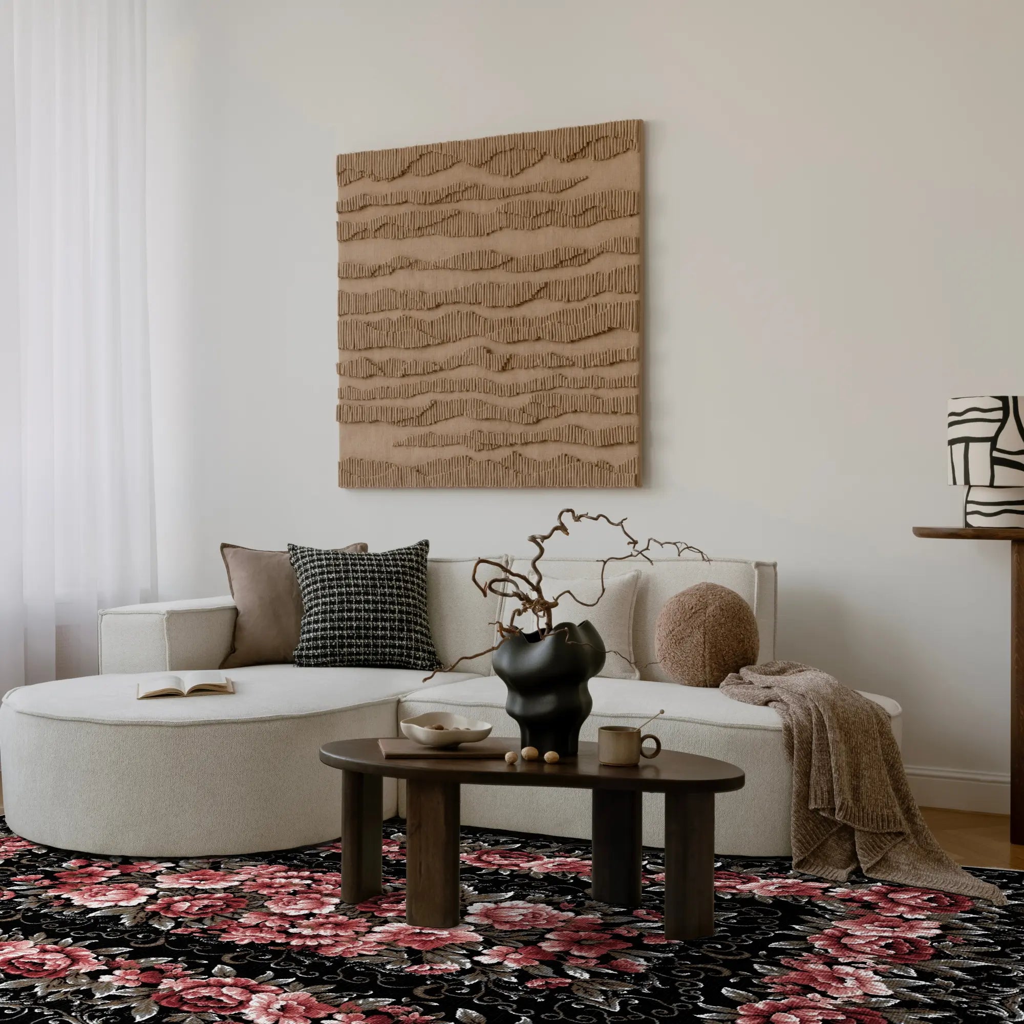 Ebony Rose Medallion Rug