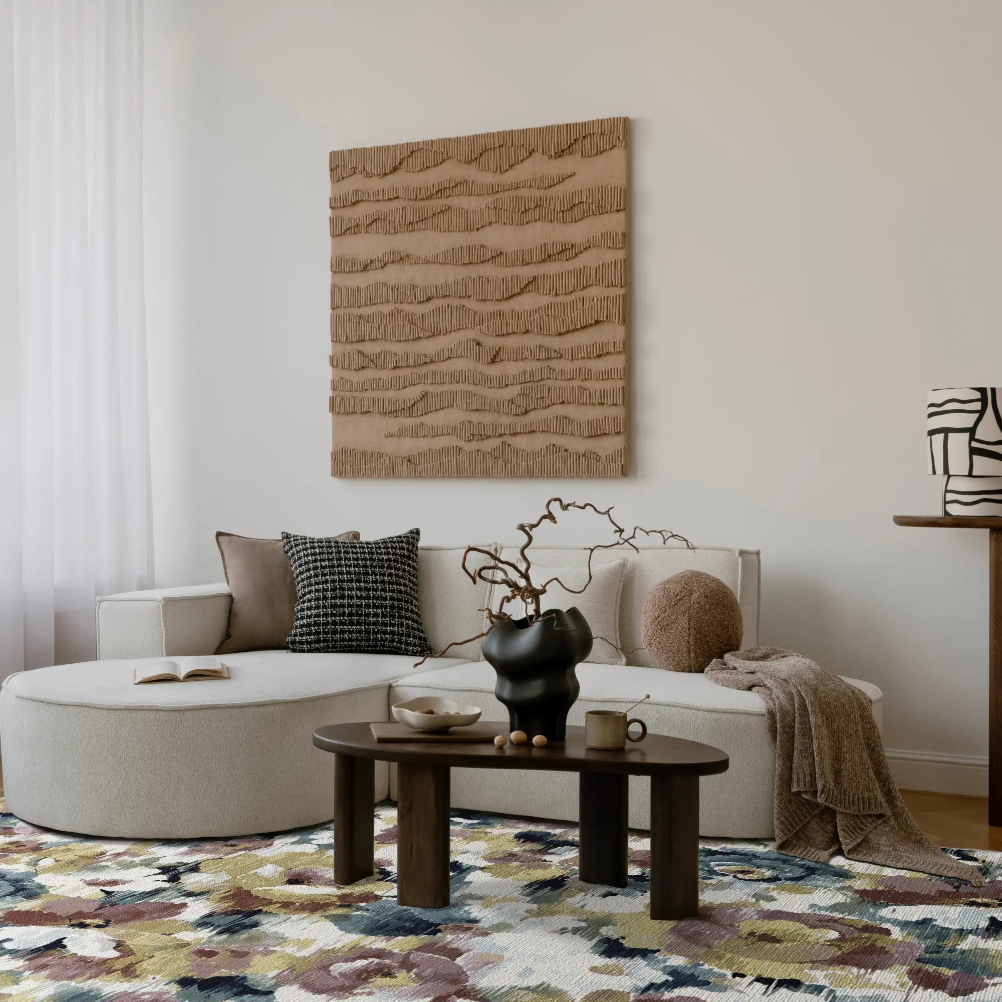Radiant Kaleidoscope Floral Rug