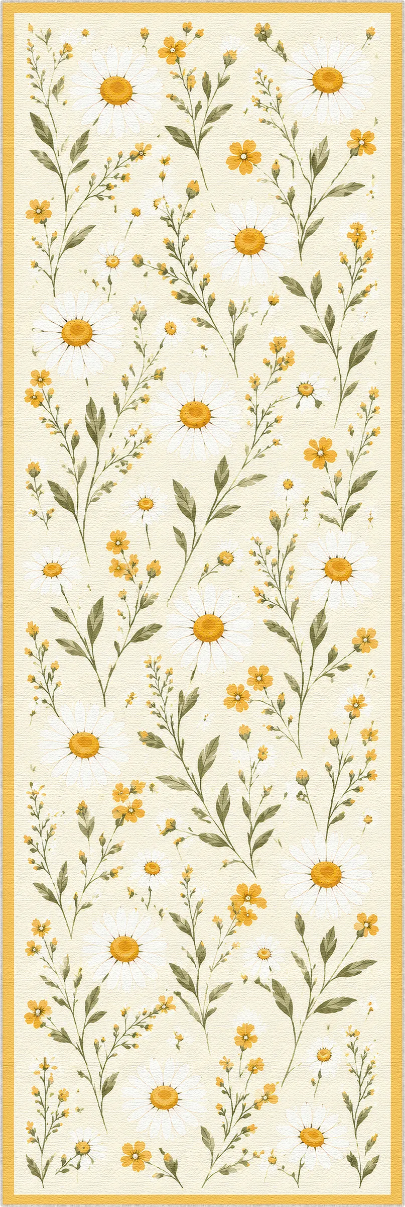 Bright Daisy Floral Meadow Rug