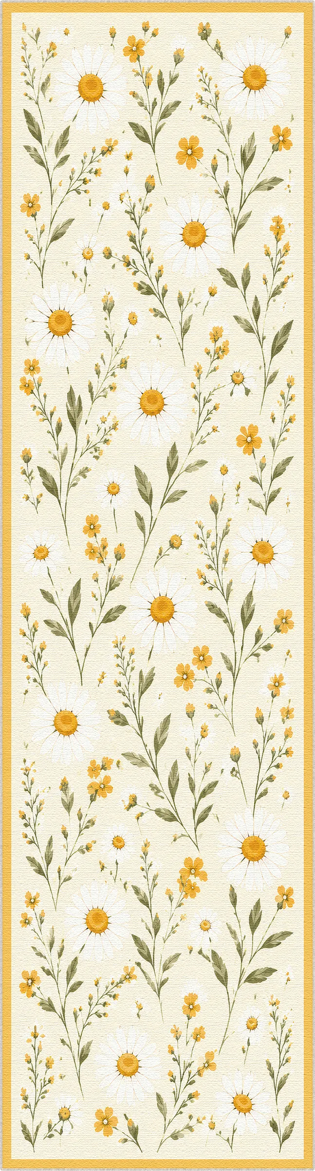 Bright Daisy Floral Meadow Rug
