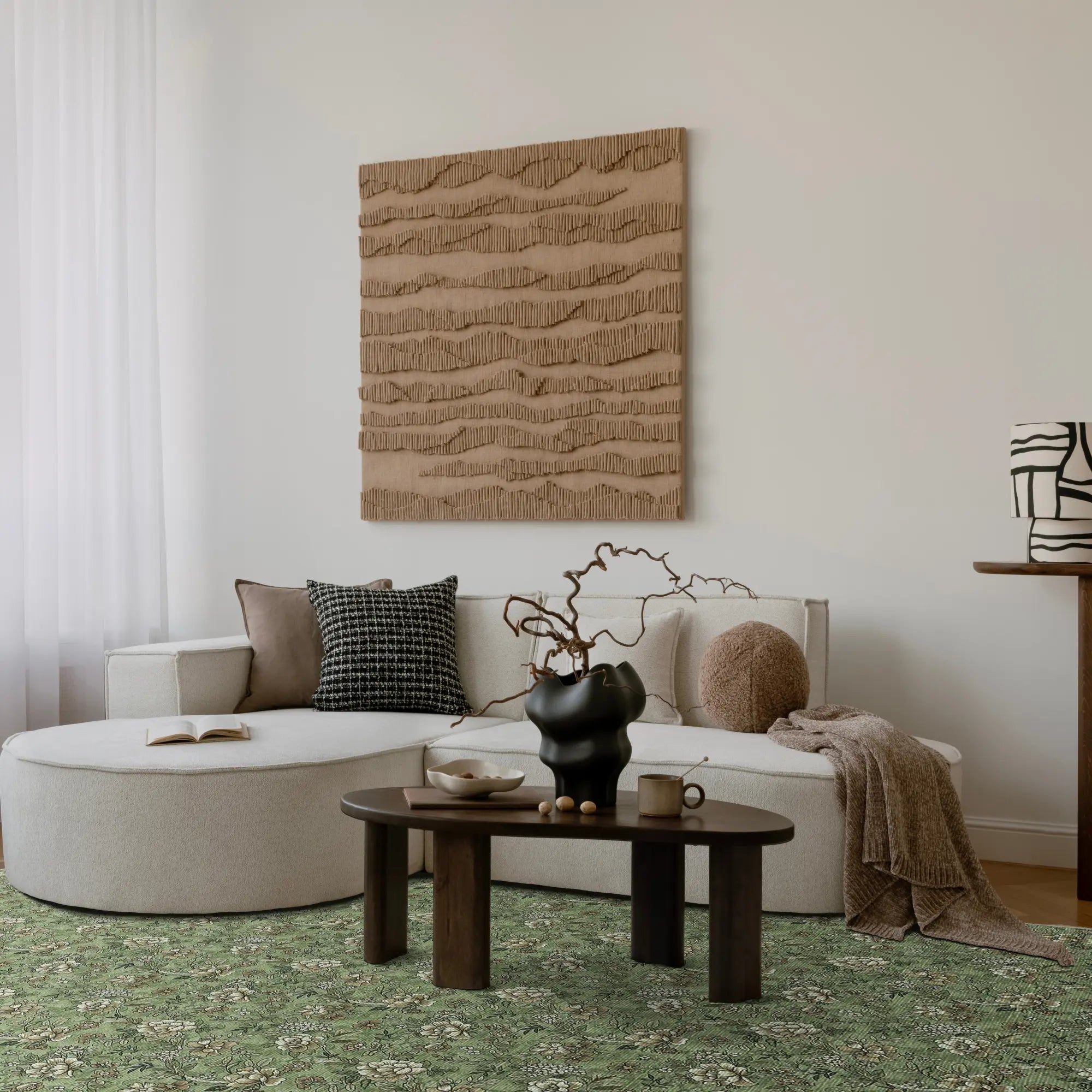 Green Vintage Petite Floral Rug
