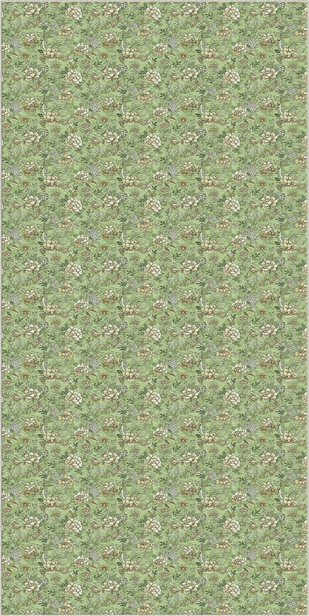 Green Vintage Petite Floral Rug