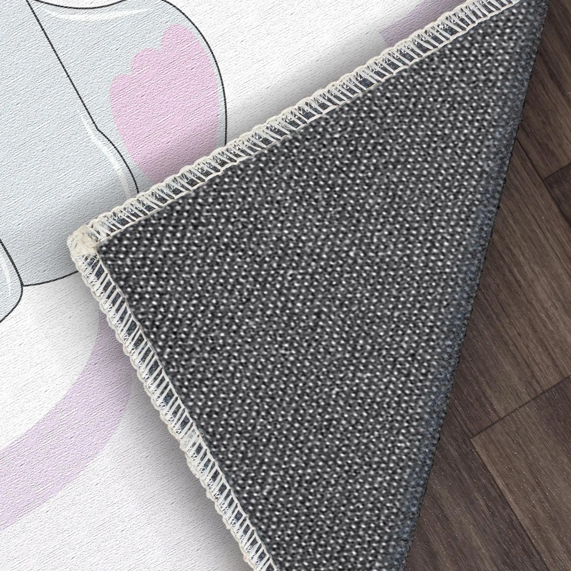 Adorable Pink Elephant Nursery Rug