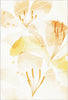 Golden Watercolor Floral Accent Rug 