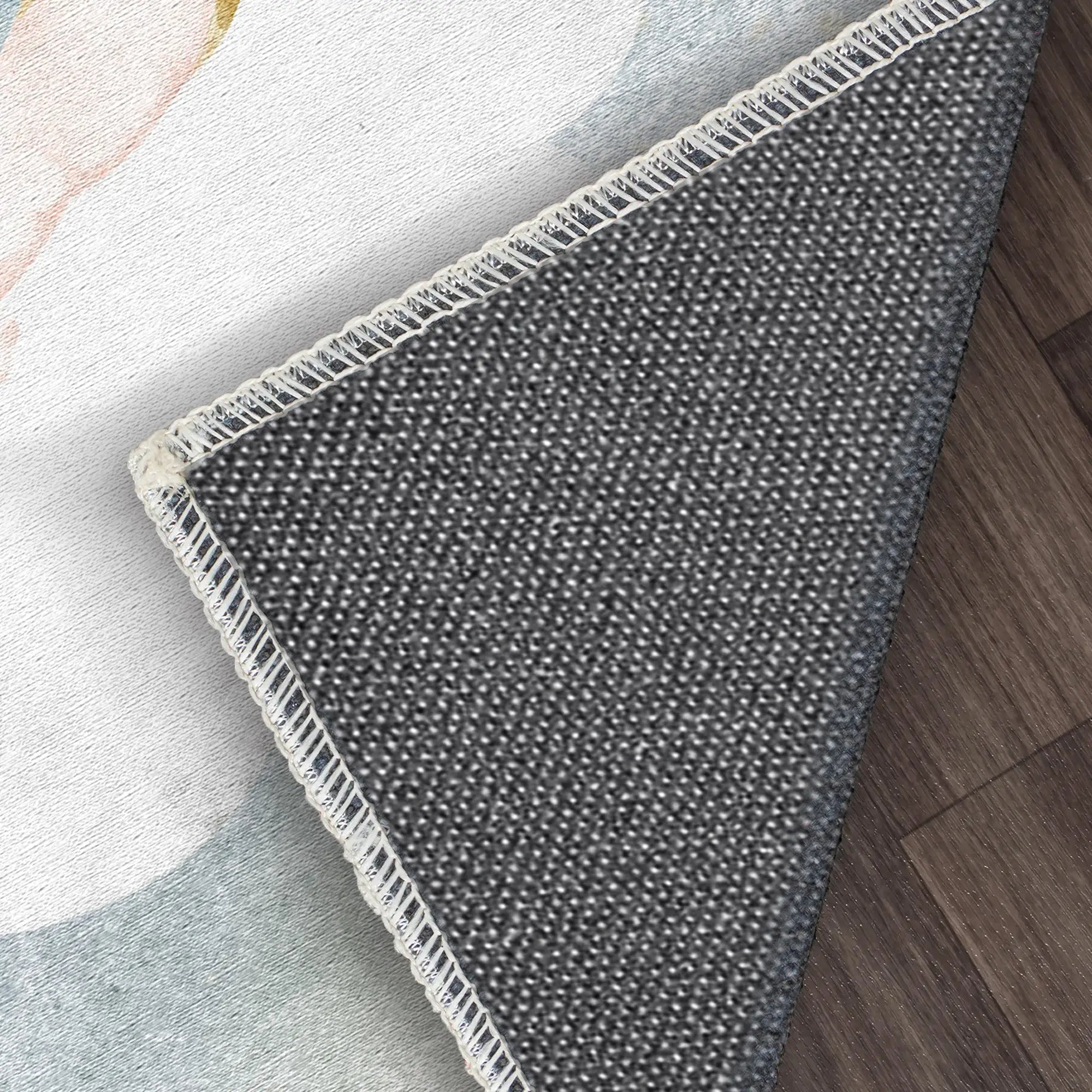 Watercolor Sleepy Moon Nursery Rug