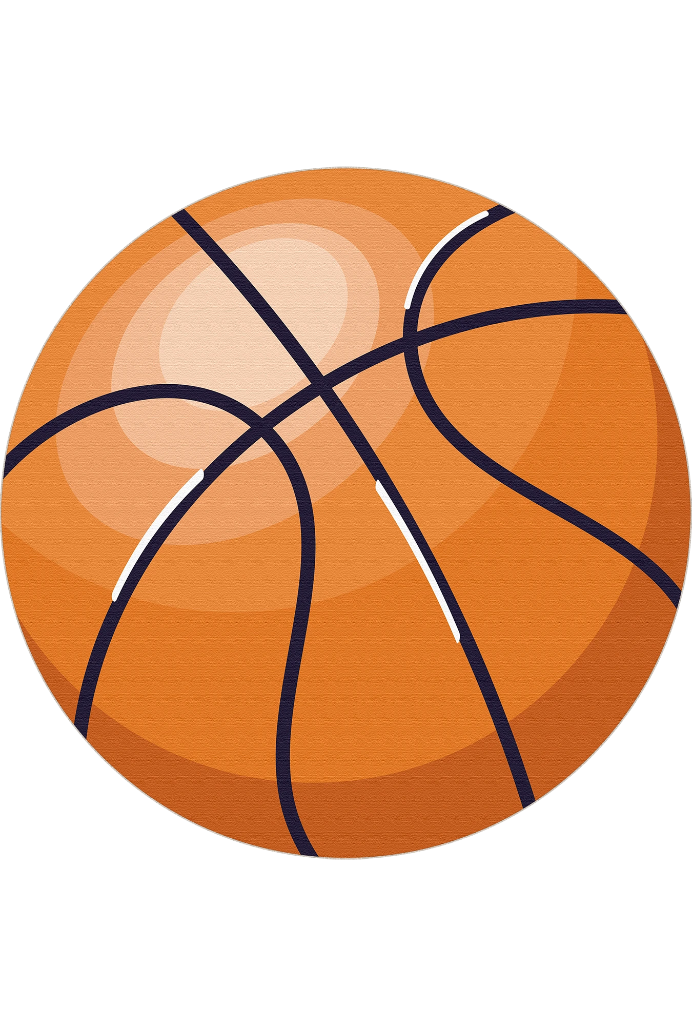 Basketball Round Rug