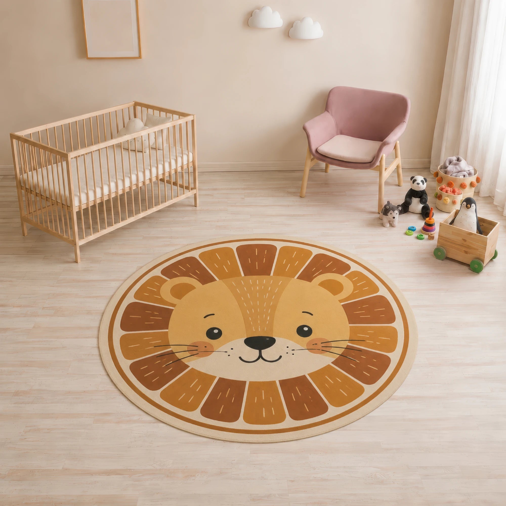 Little Lion Round Rug