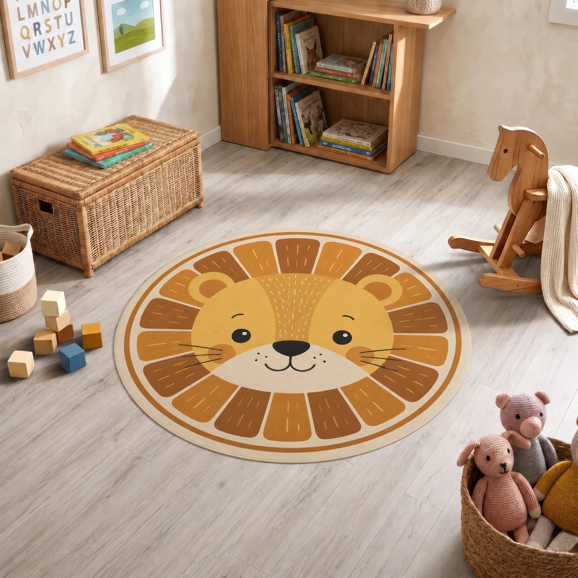 Little Lion Round Rug
