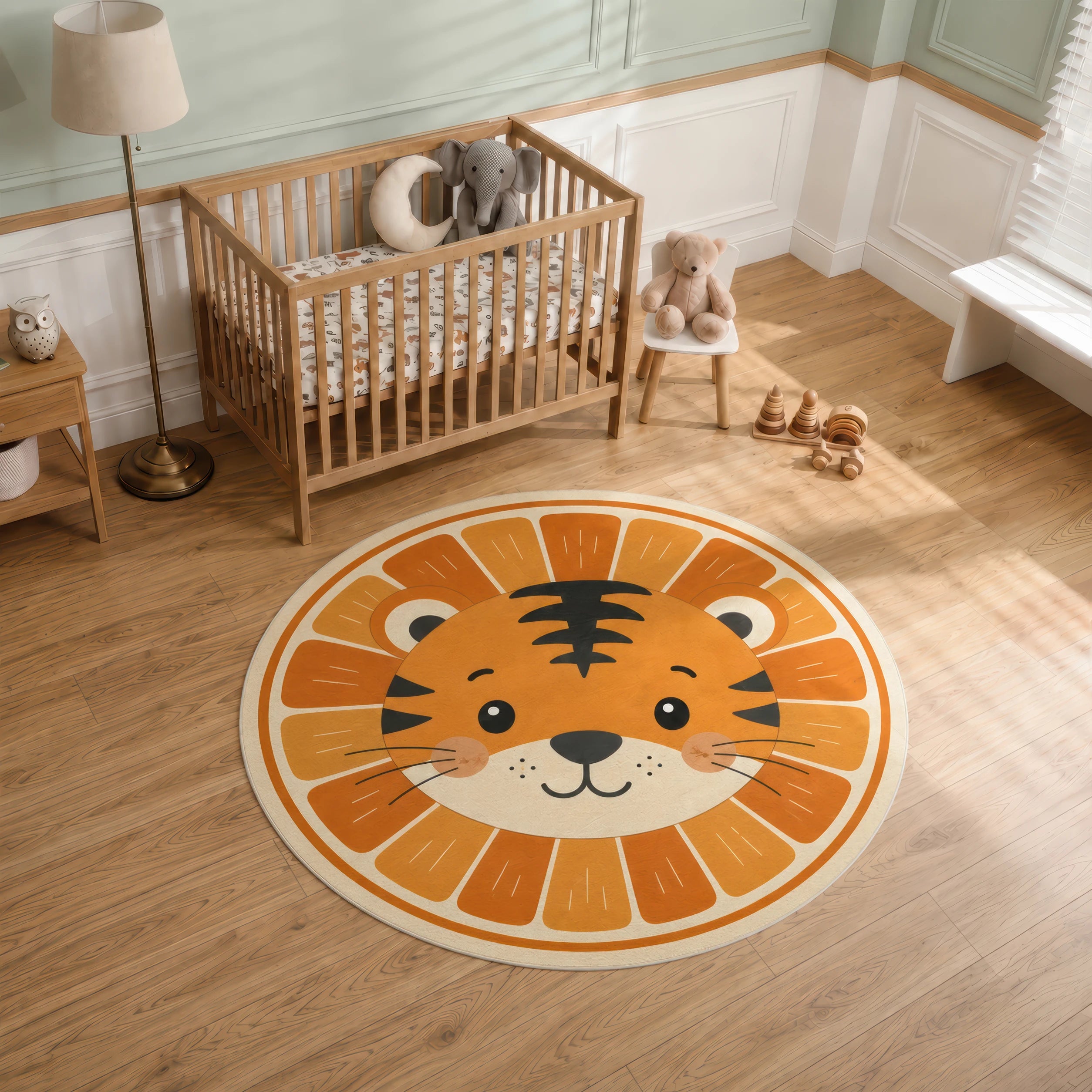 Little Tiger Round Rug