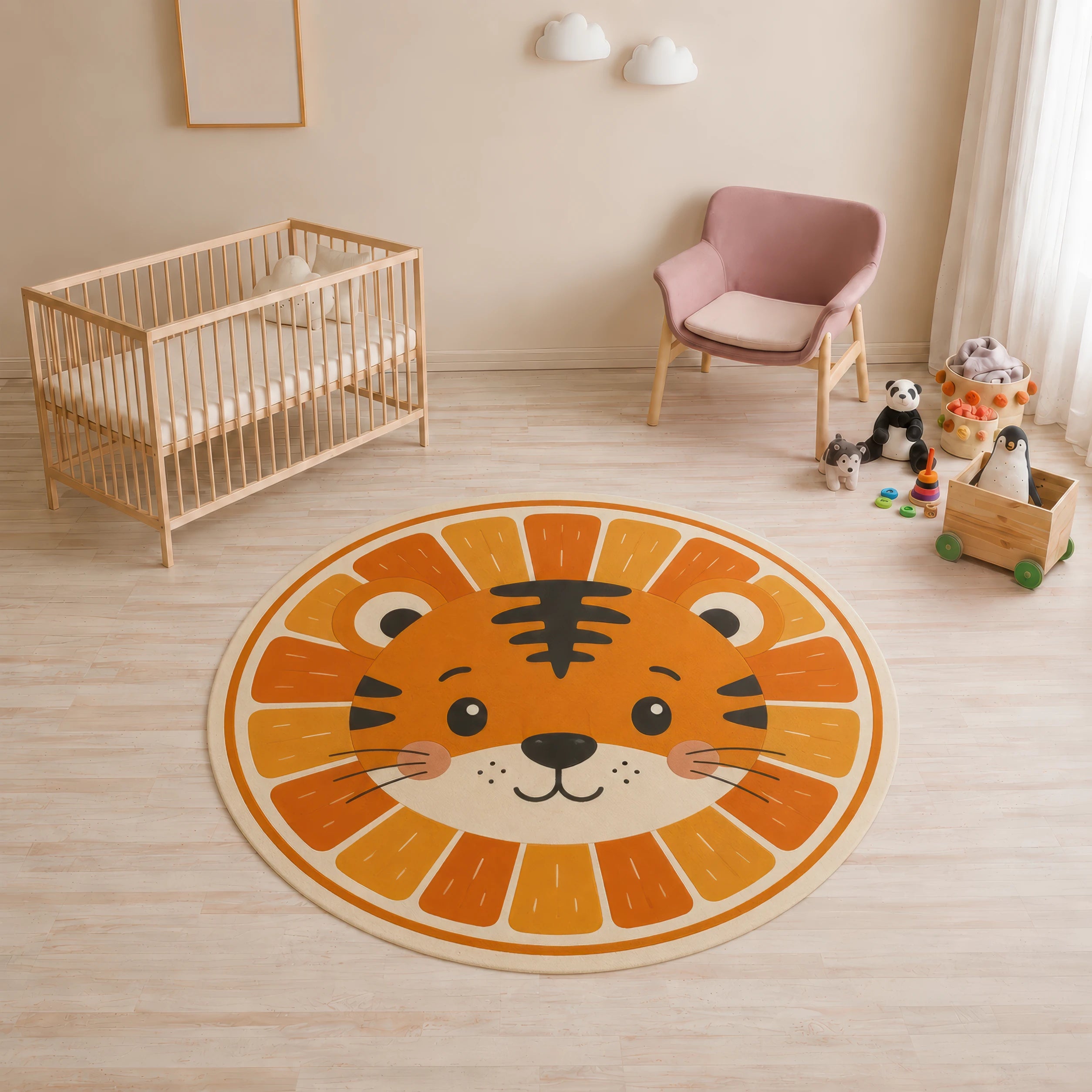 Little Tiger Round Rug