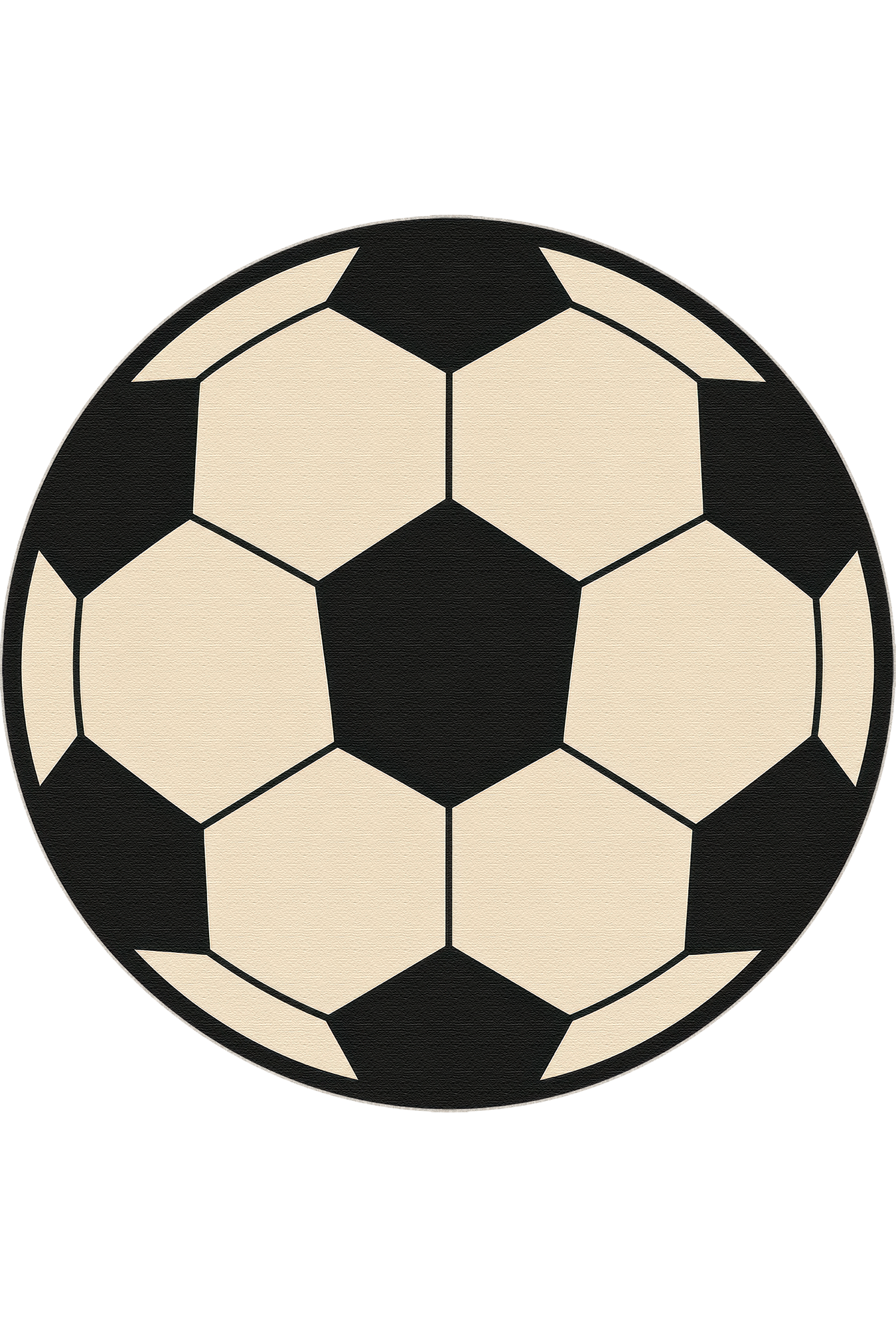 Classic Soccer Ball Round | Kids Sports Rug