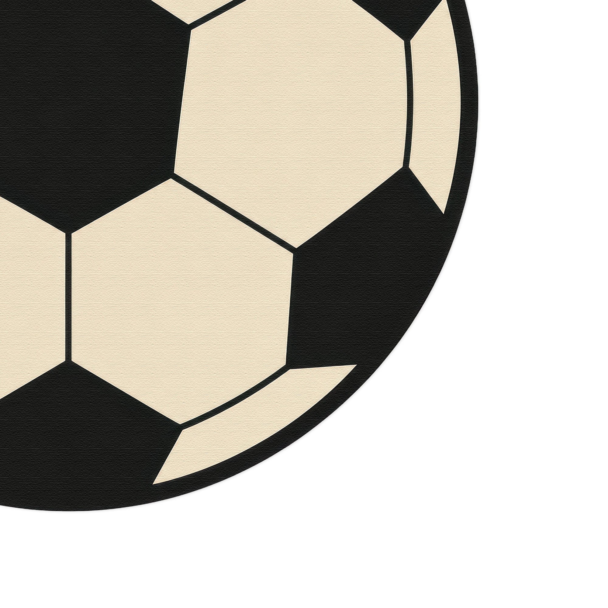 Classic Soccer Ball Round | Kids Sports Rug