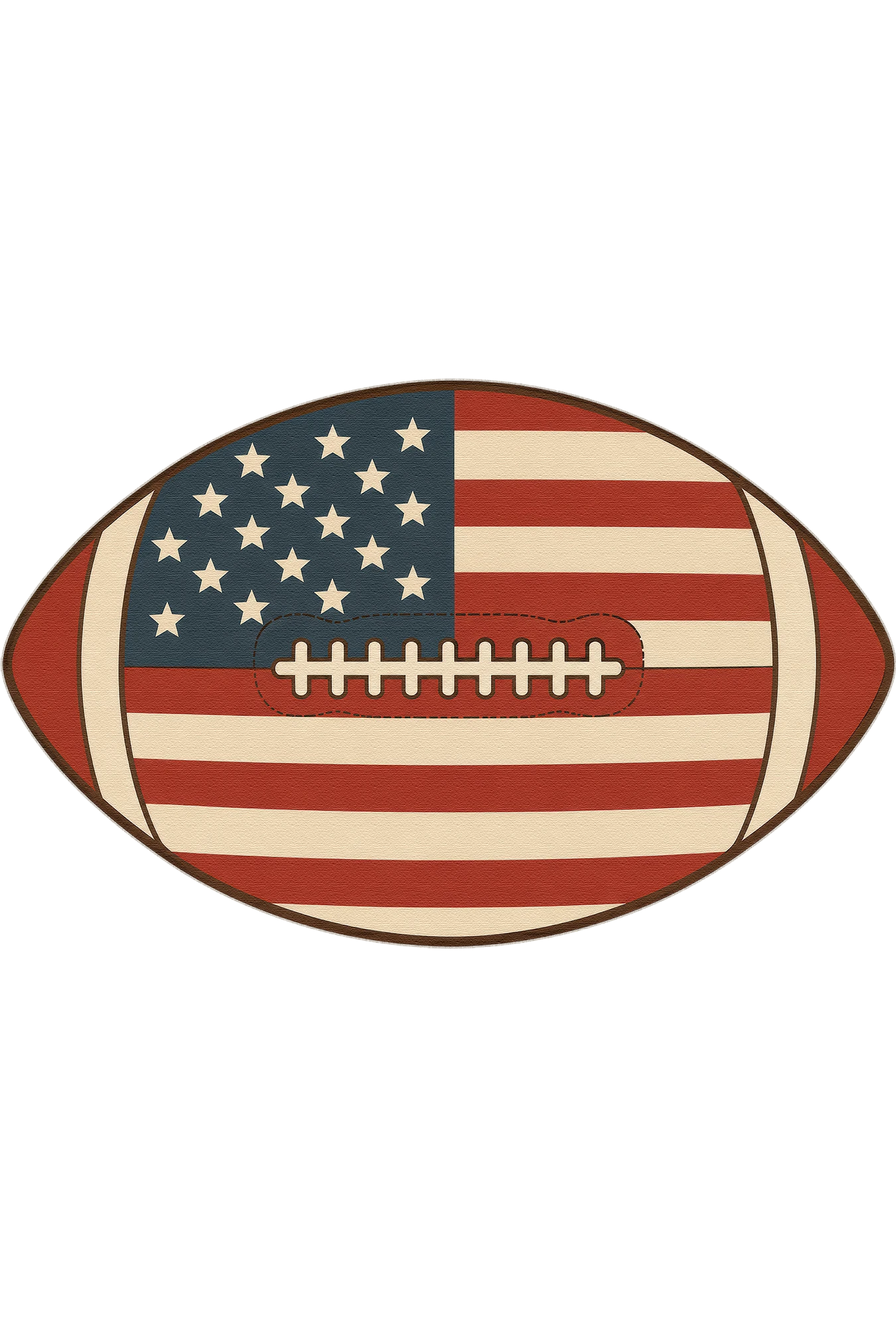 USA Flag American Football | Kids Shaped Rug