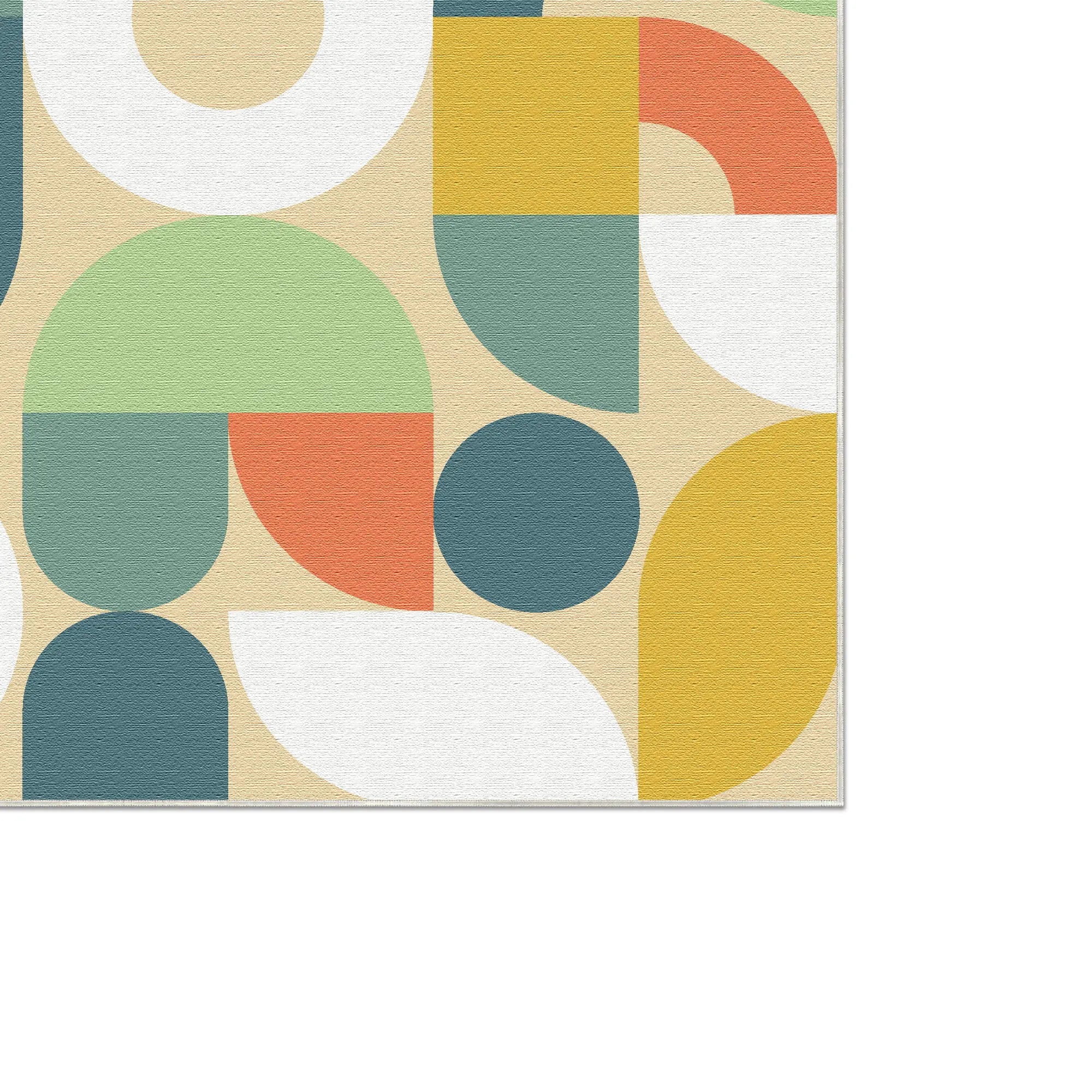 Modern Retro Geometric Washable Rug