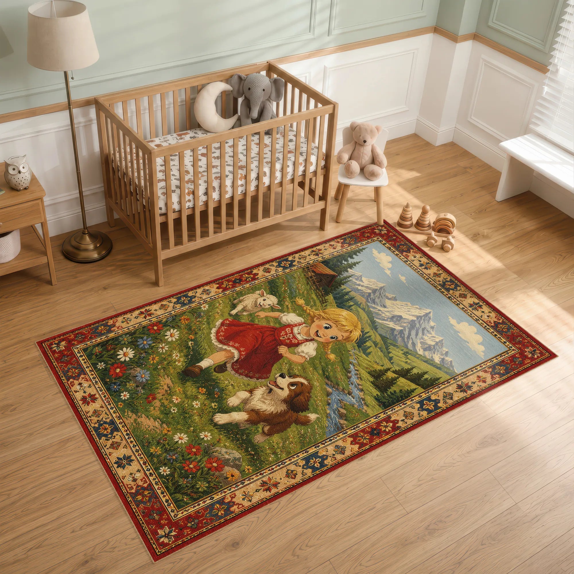 Alpine Meadow Storybook Kids Rug