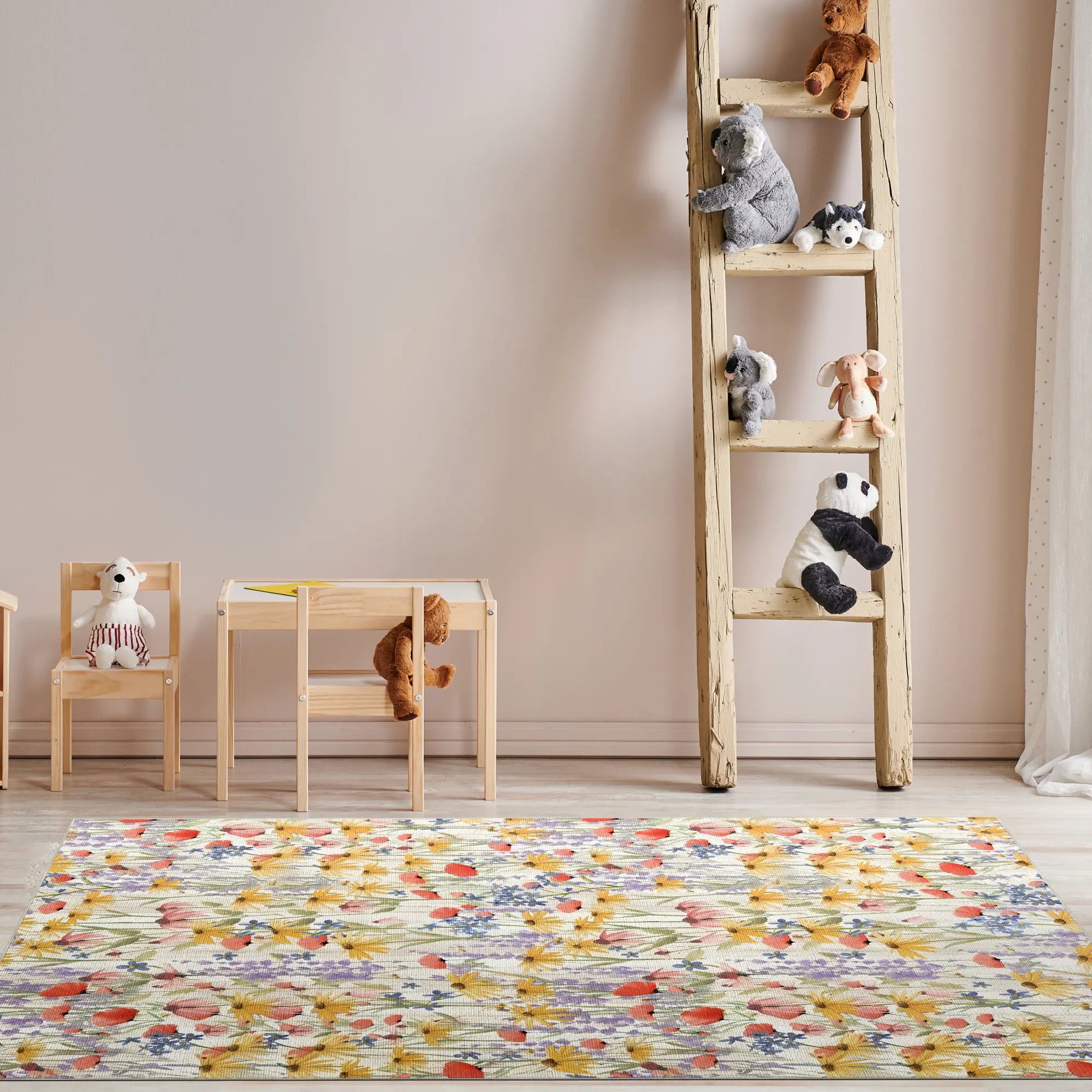 Wildflower Botanical Washable Rug