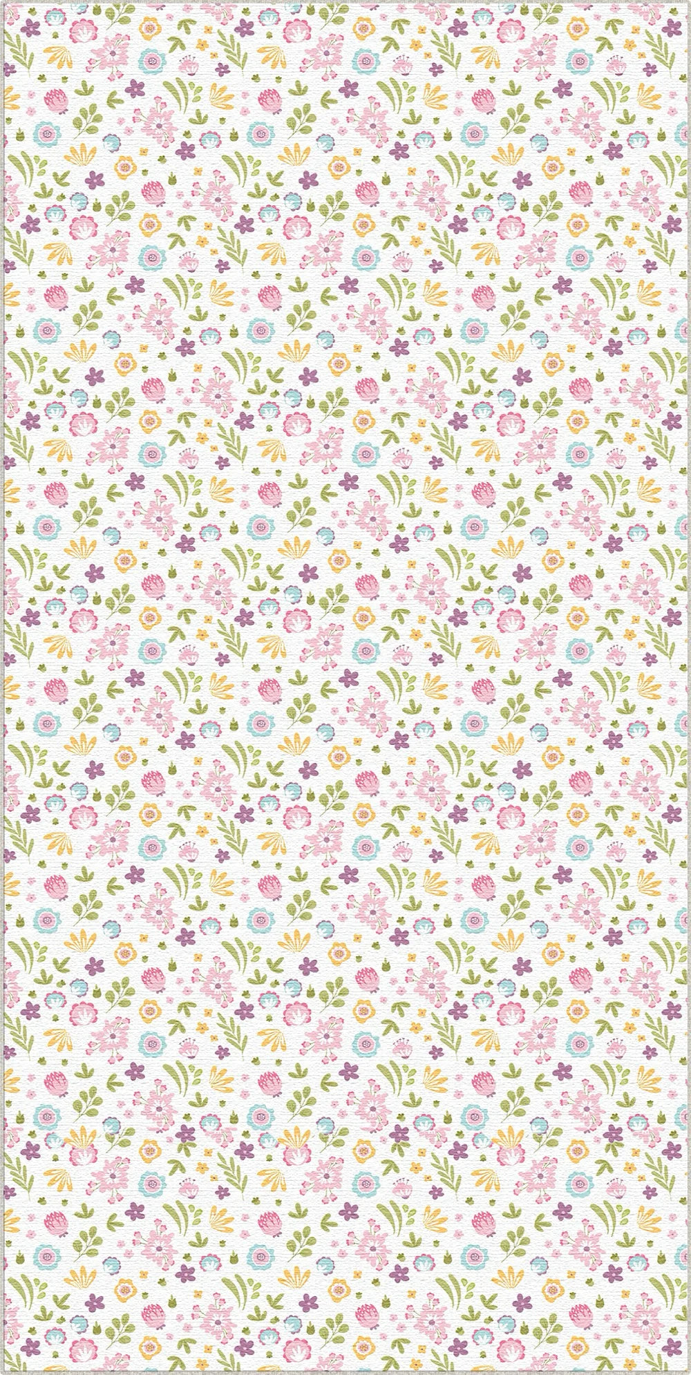 Washable Pastel Ditsy Rug