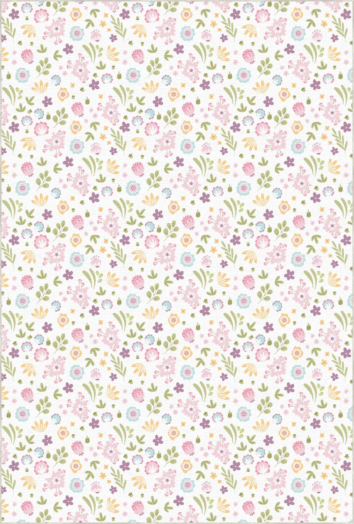 Washable Pastel Ditsy Rug