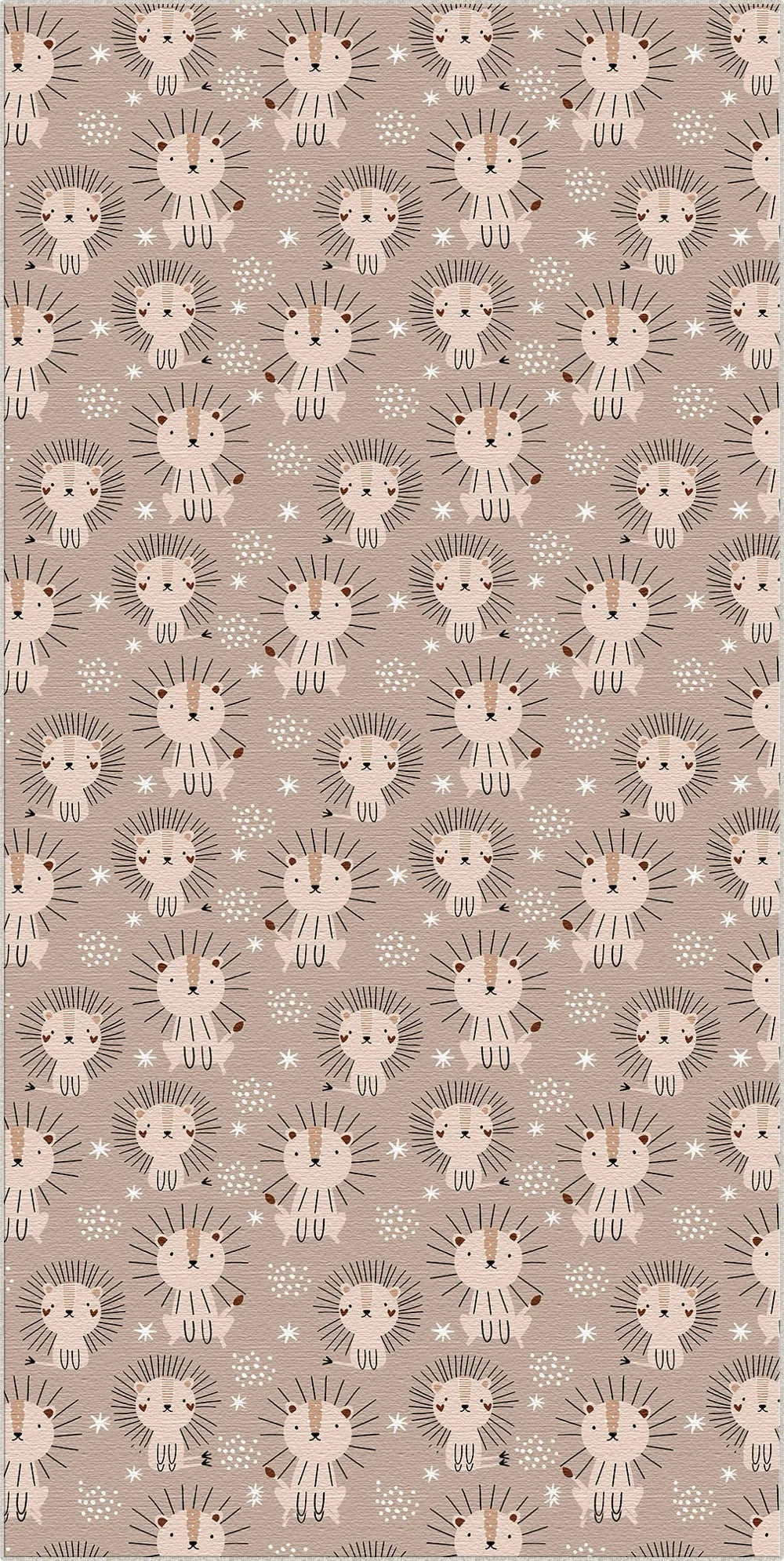 Minimalist Scandi Lion Nursery Rug