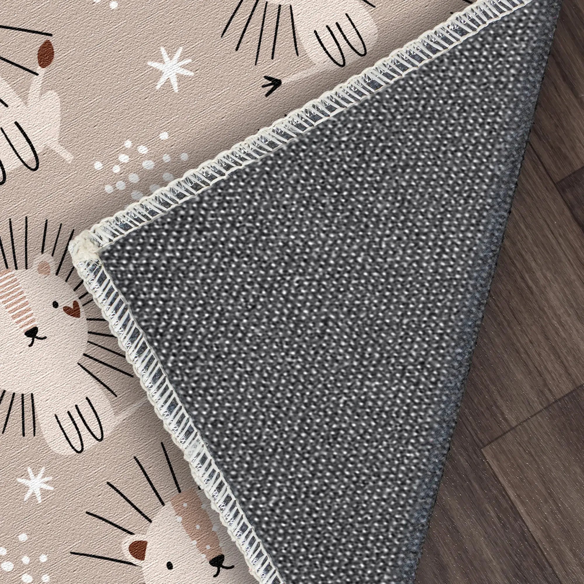 Minimalist Scandi Lion Nursery Rug