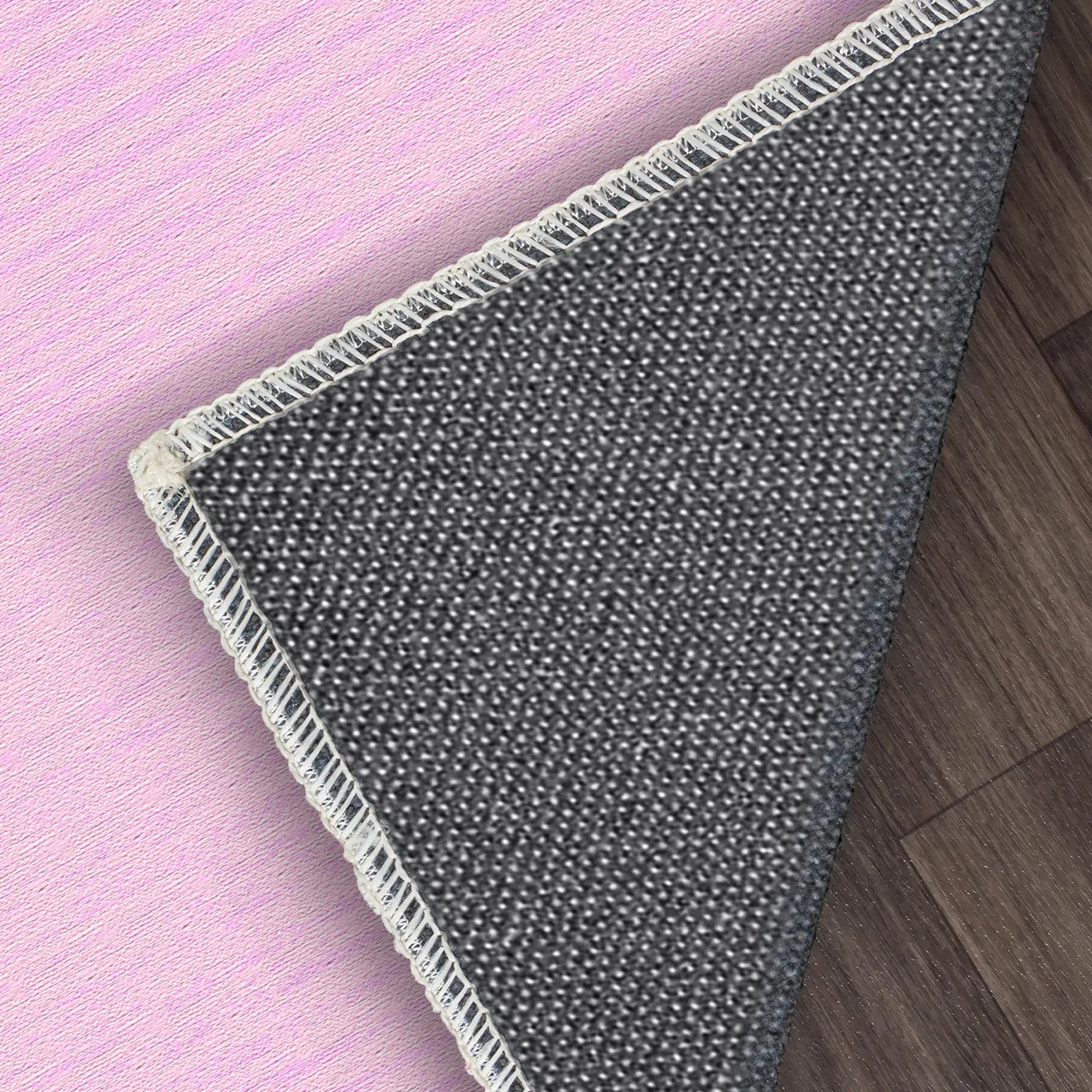 Washable Textured Lilac Area Rug