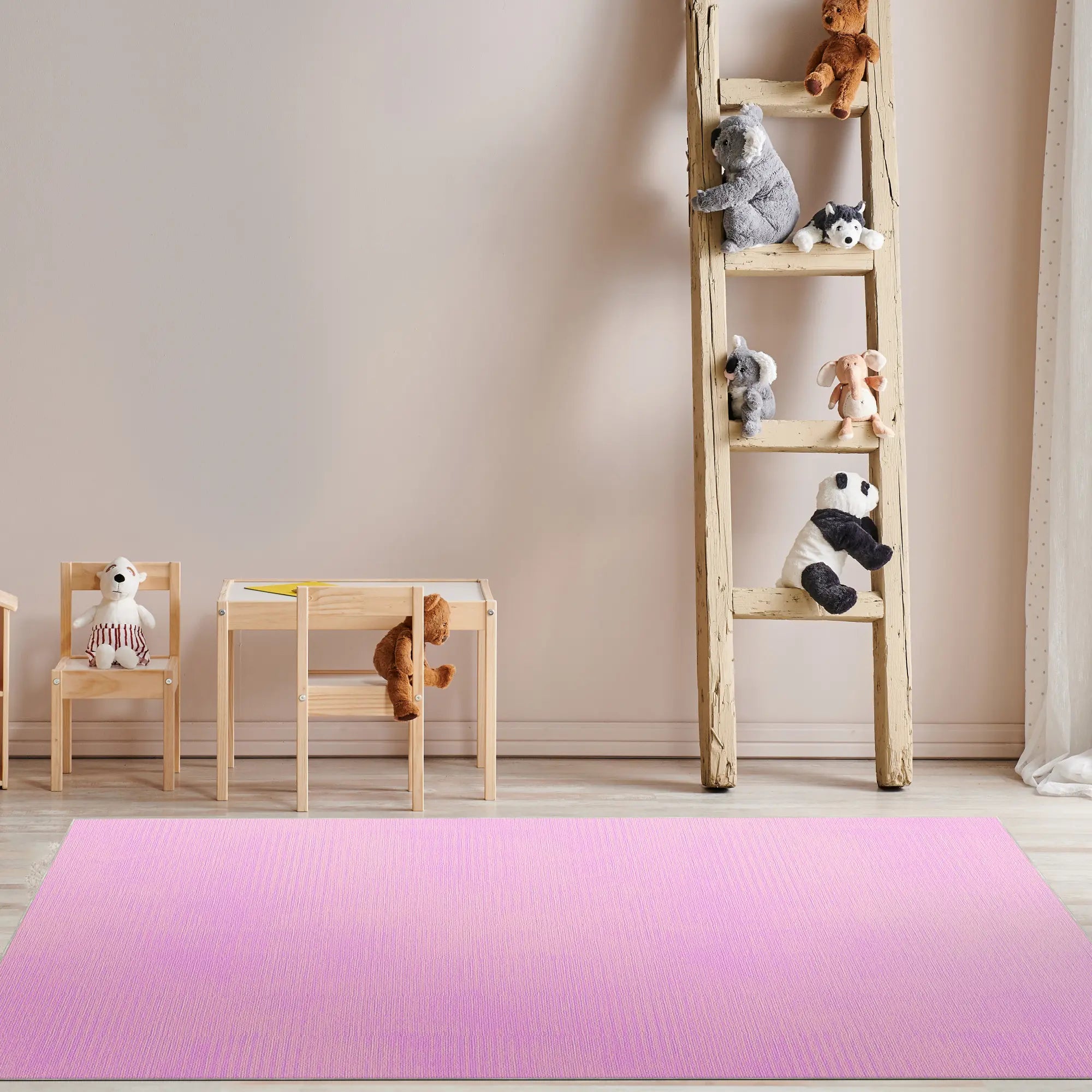 Washable Textured Lilac Area Rug