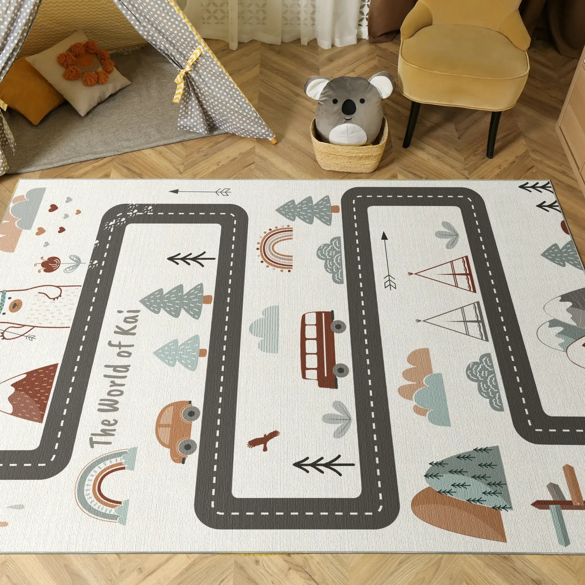 Adventure Road Explorer | Customizable Rug