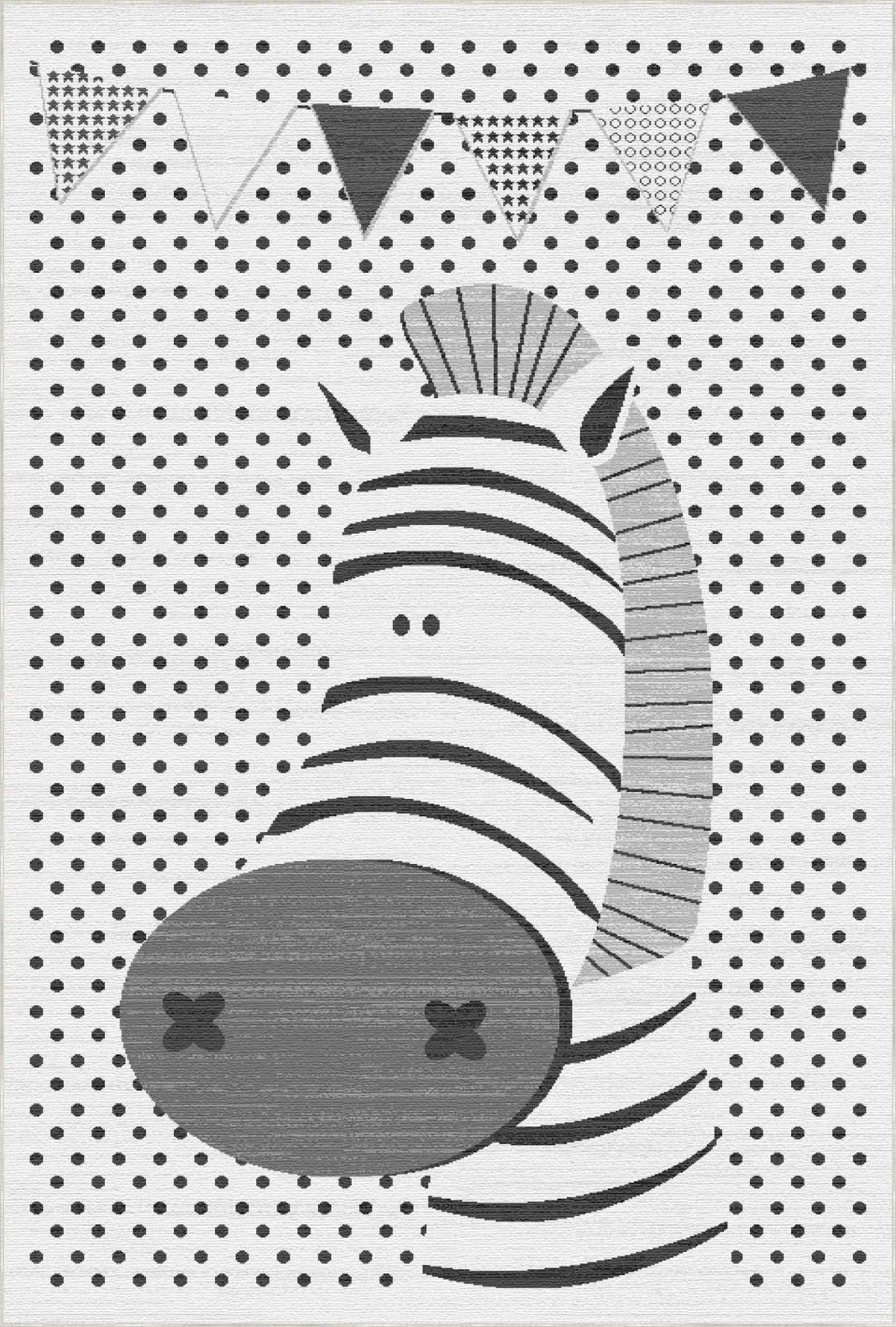 Washable Zebra Polka Dot Rug