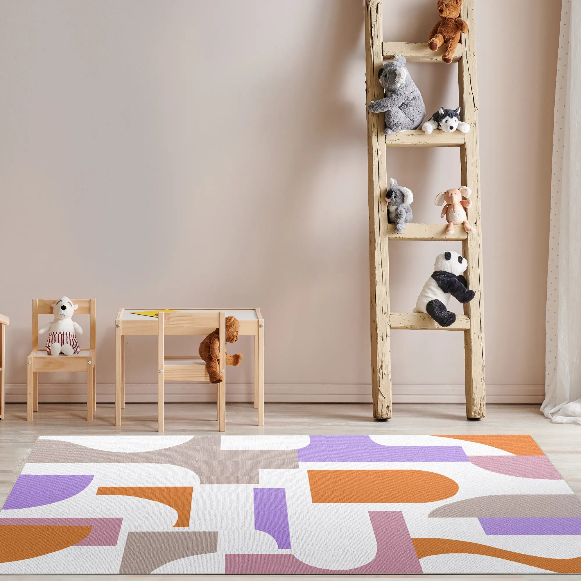 Washable Modern Abstract Area Rug