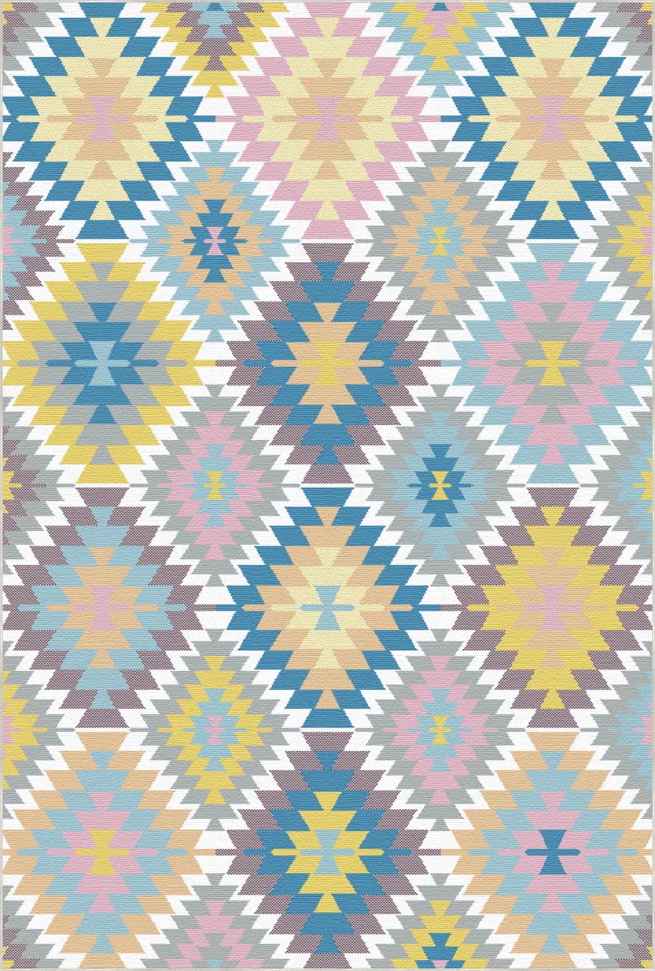 Washable Boho Geometric Rug