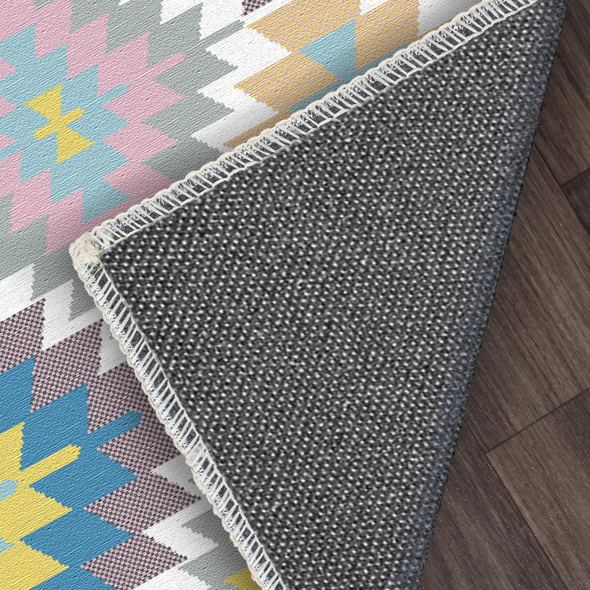 Washable Boho Geometric Rug