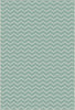 Washable Sage Green Chevron Rug 